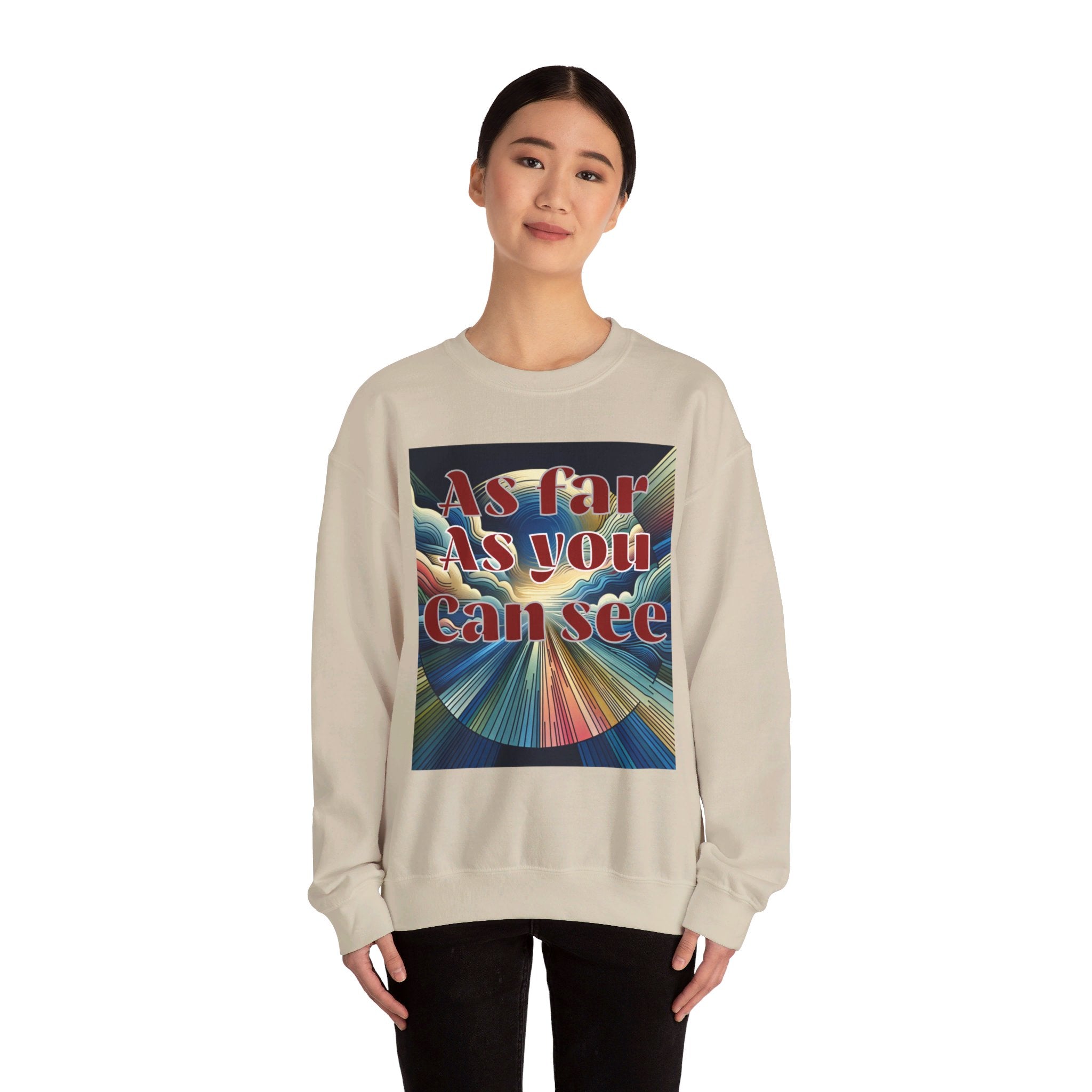 Unisex Heavy Blend™ Crewneck Sweatshirt, As Far As You Can See, Abstract Design