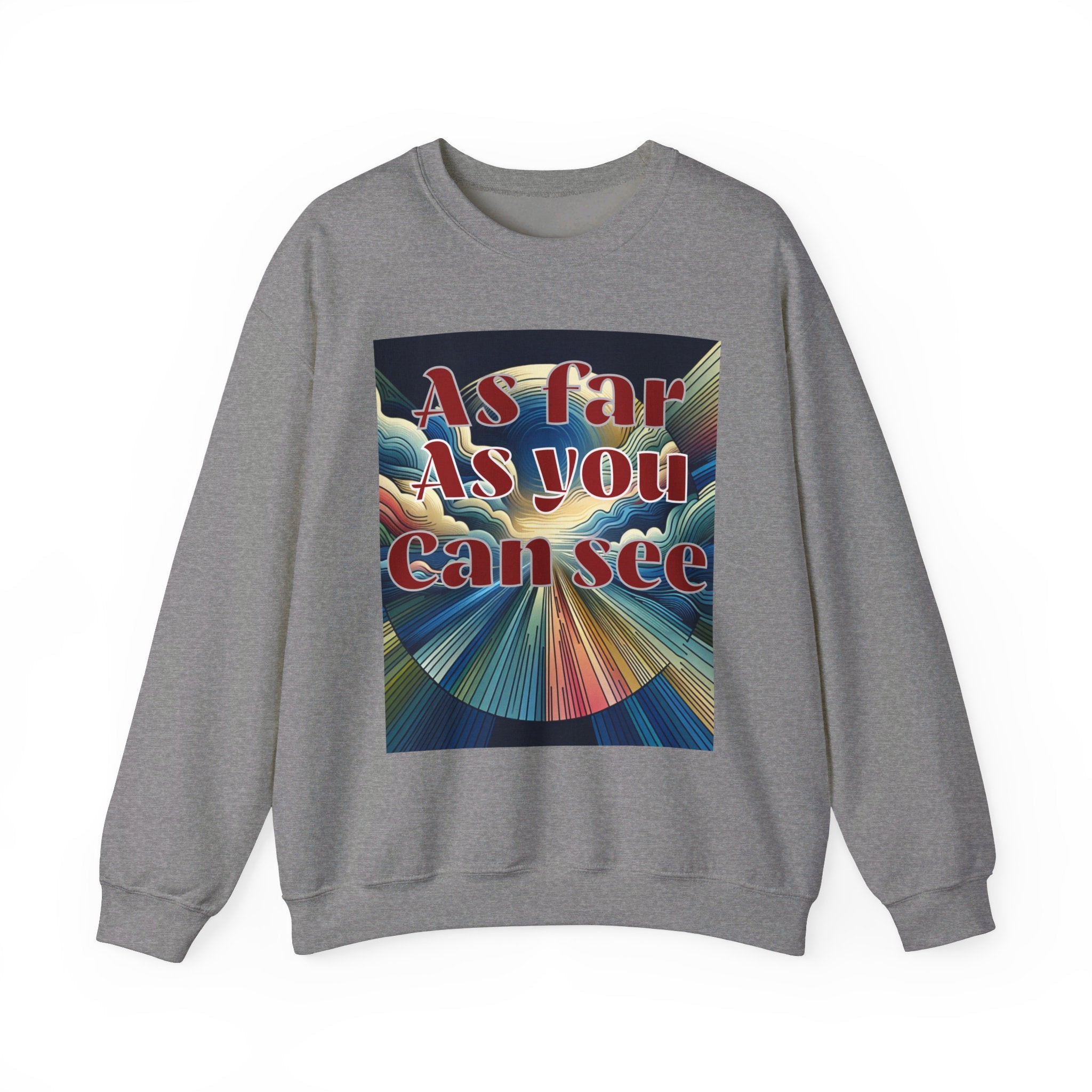 Unisex Heavy Blend™ Crewneck Sweatshirt, As Far As You Can See, Abstract Design