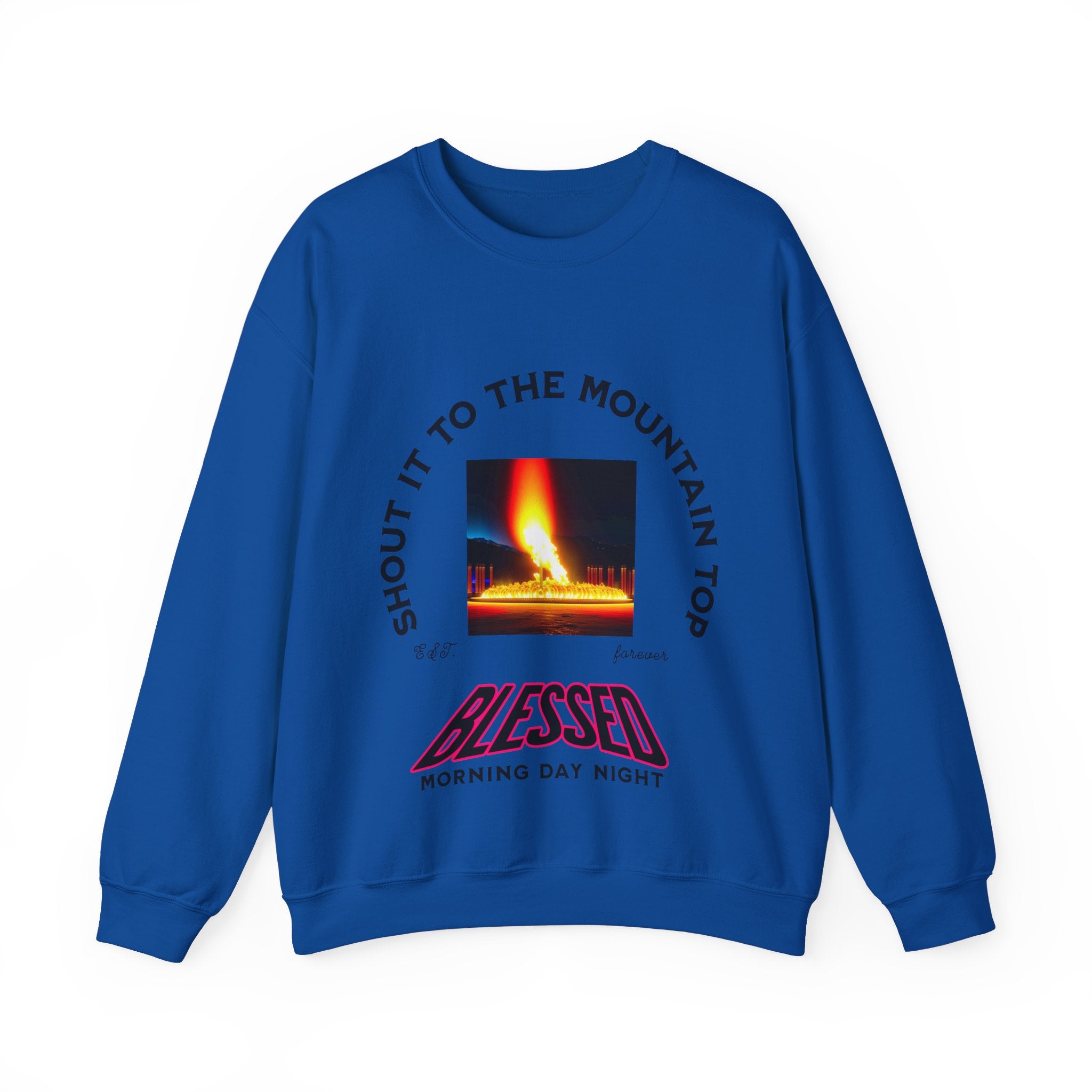 Shout It To The Mountain Top Blessed Unisex Heavy Blend™ Crewneck Sweatshirt