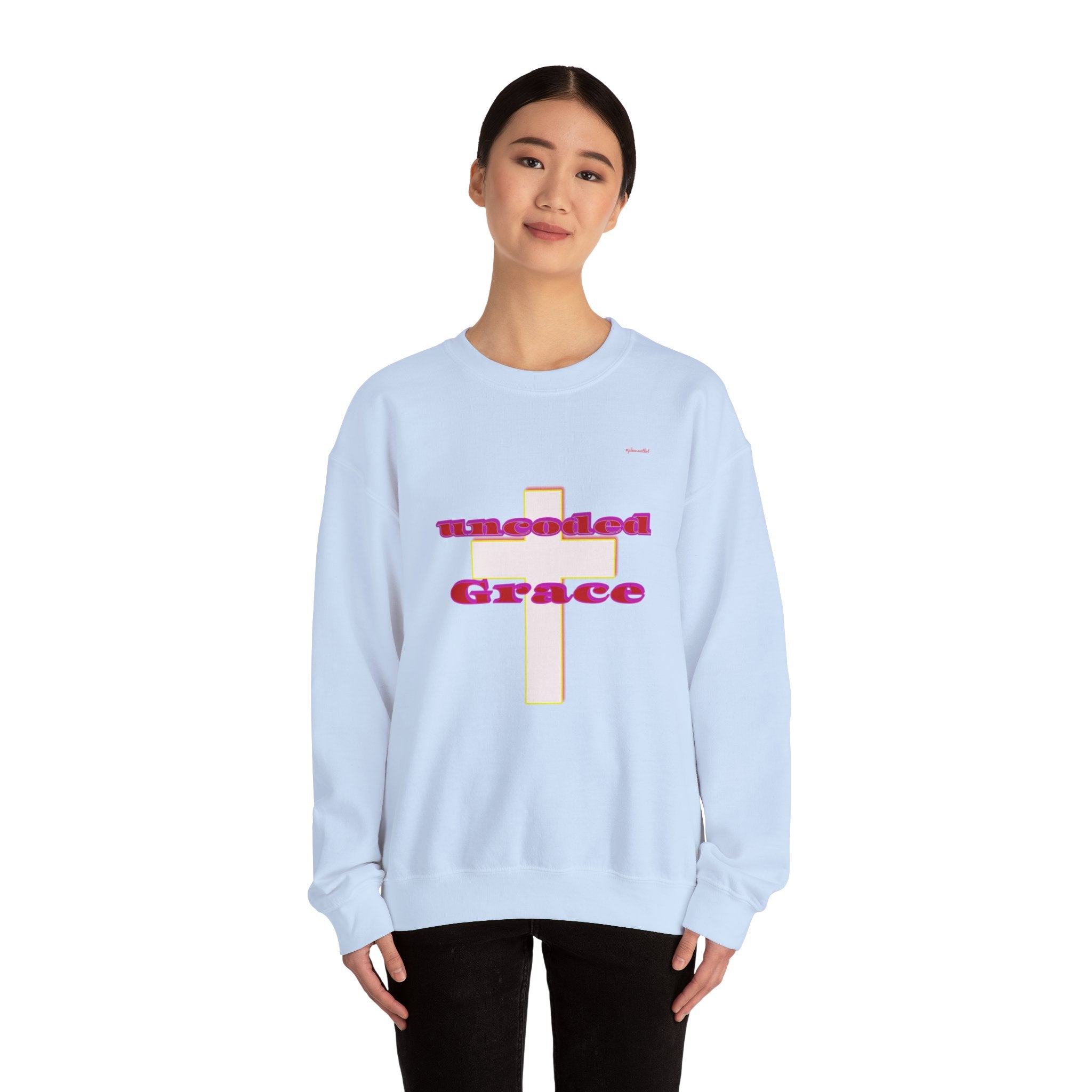 Uncoded Grace Unisex Heavy Blend™ Crewneck Sweatshirt, Men and Women's Wear