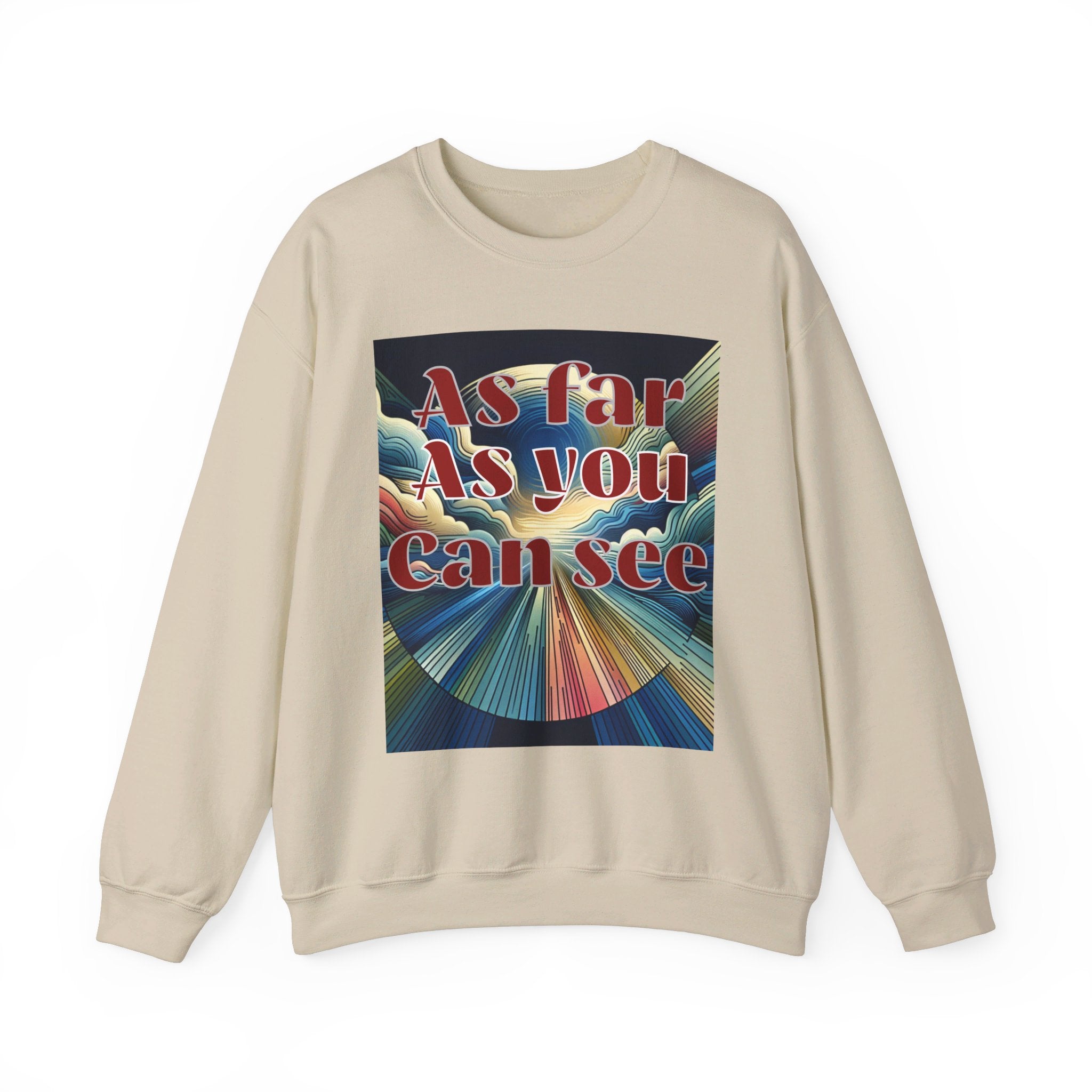 Unisex Heavy Blend™ Crewneck Sweatshirt, As Far As You Can See, Abstract Design