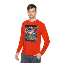 Unisex Lightweight Long Sleeve Tee, As Far As You Can See, Abstract Design