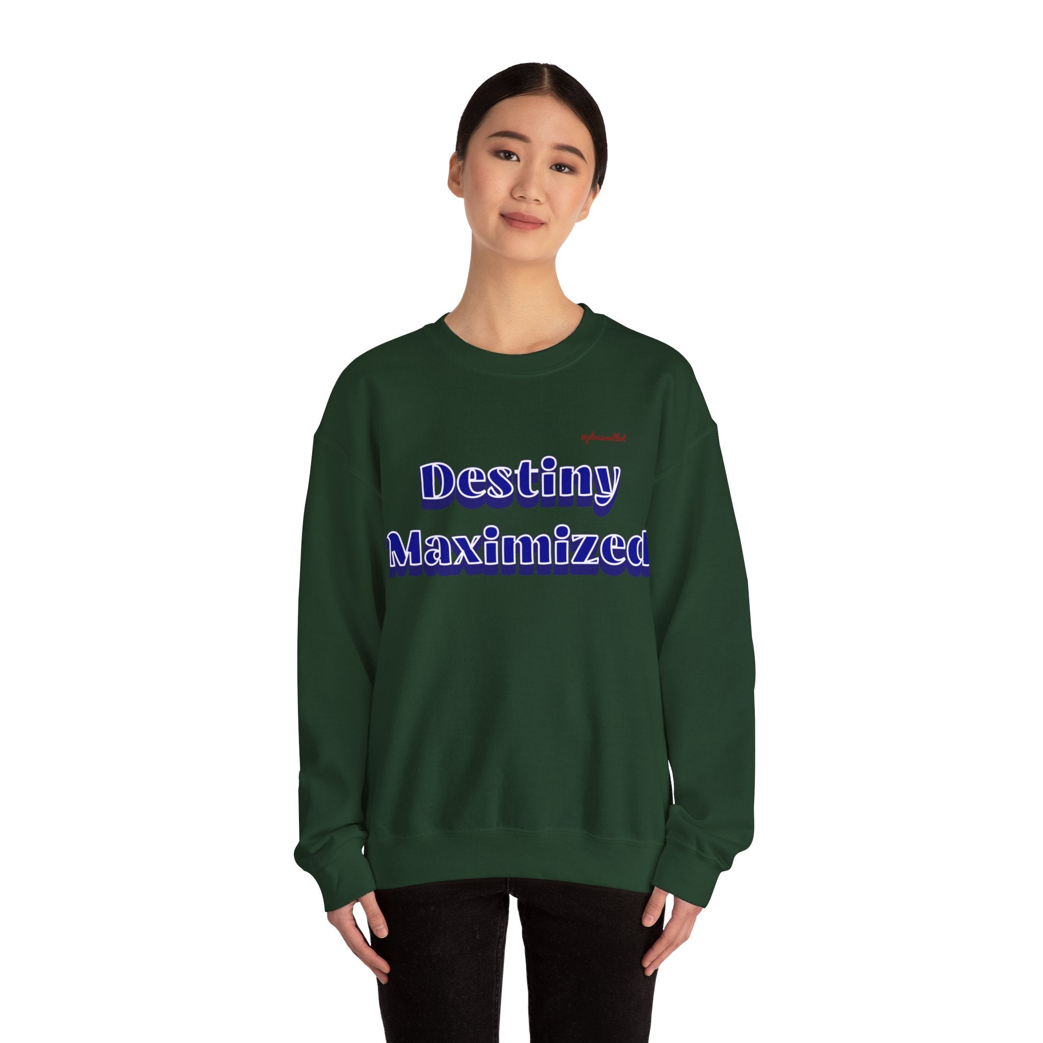 Expressive Design Unisex Heavy Blend™ Crewneck Sweatshirt, Destiny Maximized