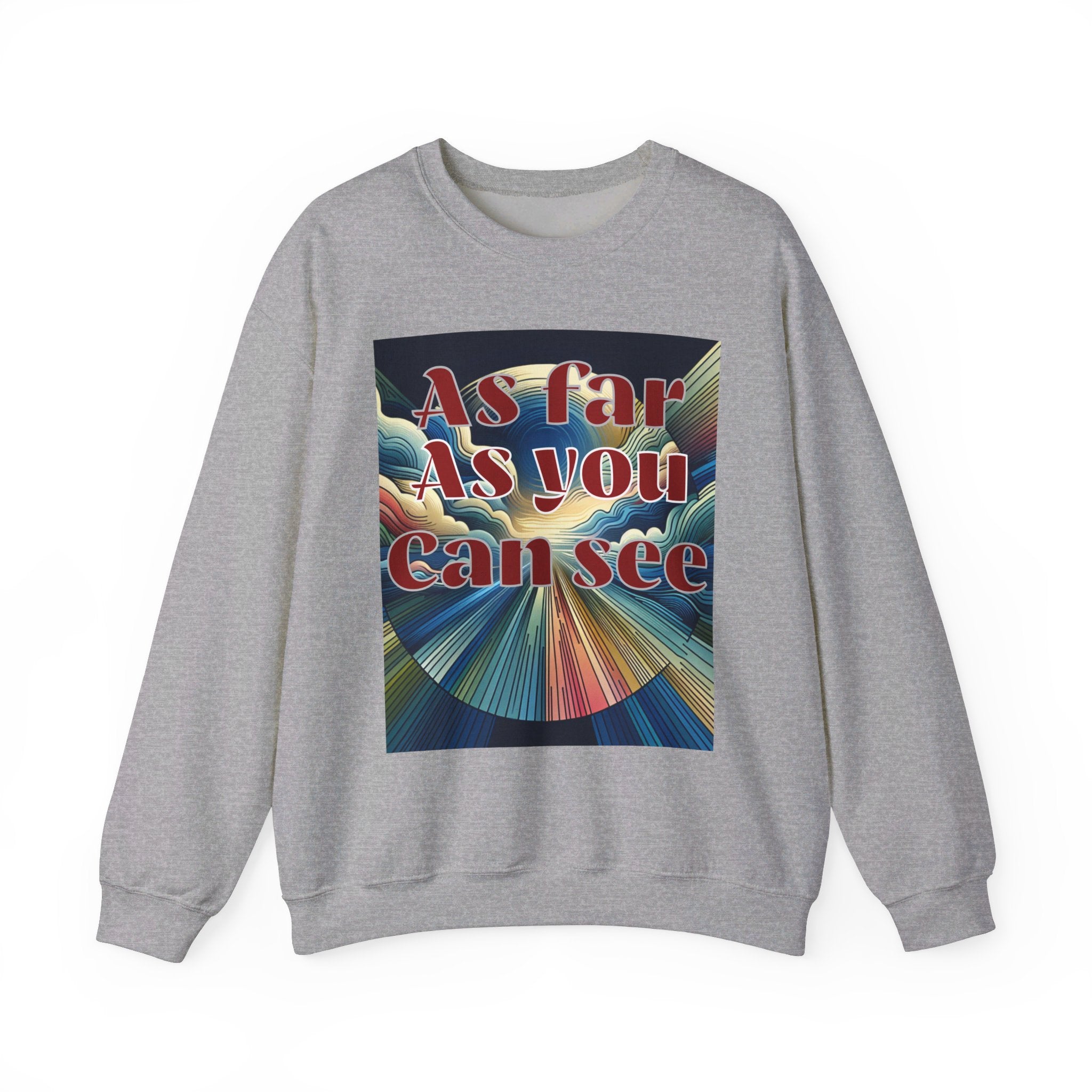 Unisex Heavy Blend™ Crewneck Sweatshirt, As Far As You Can See, Abstract Design