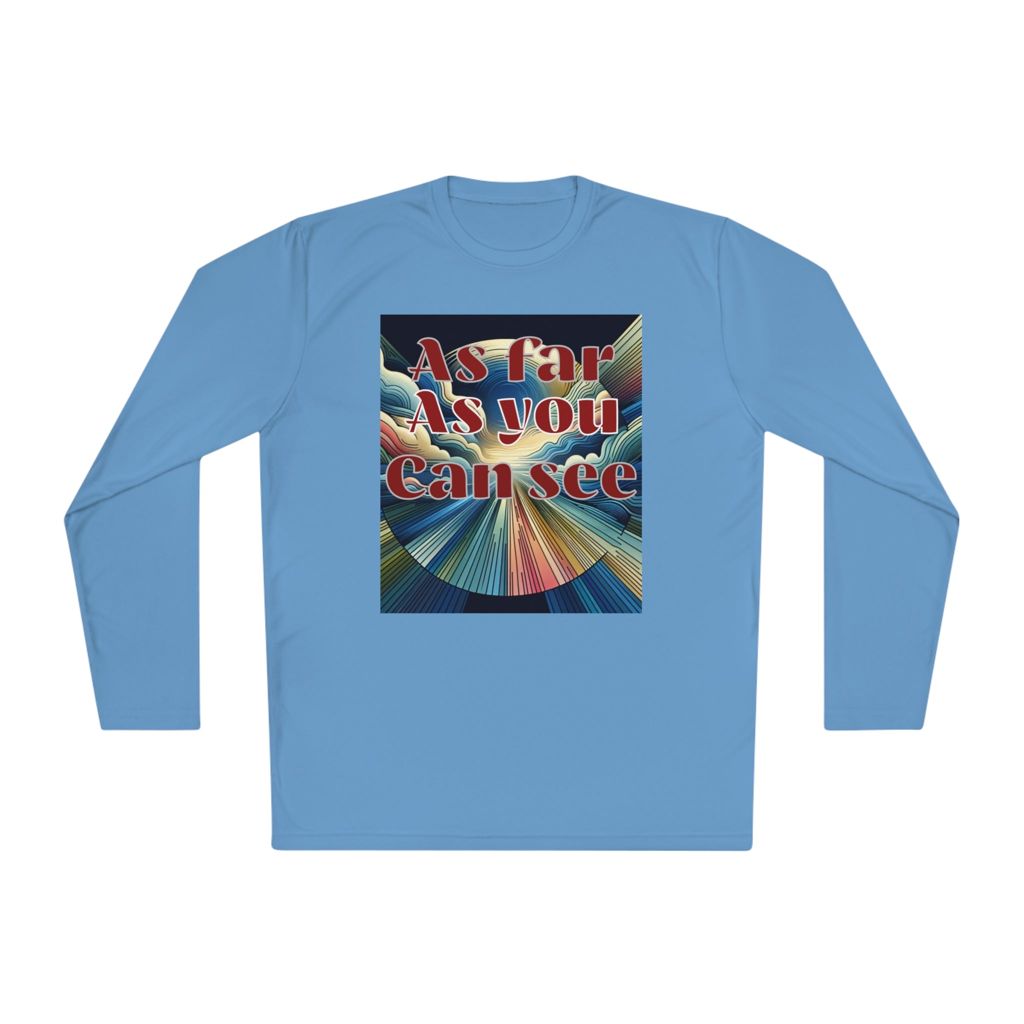 Unisex Lightweight Long Sleeve Tee, As Far As You Can See, Abstract Design