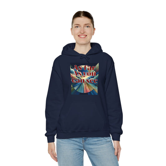 Unisex Heavy Blend™ Hooded Sweatshirt, As Far As You Can See Abstract Design
