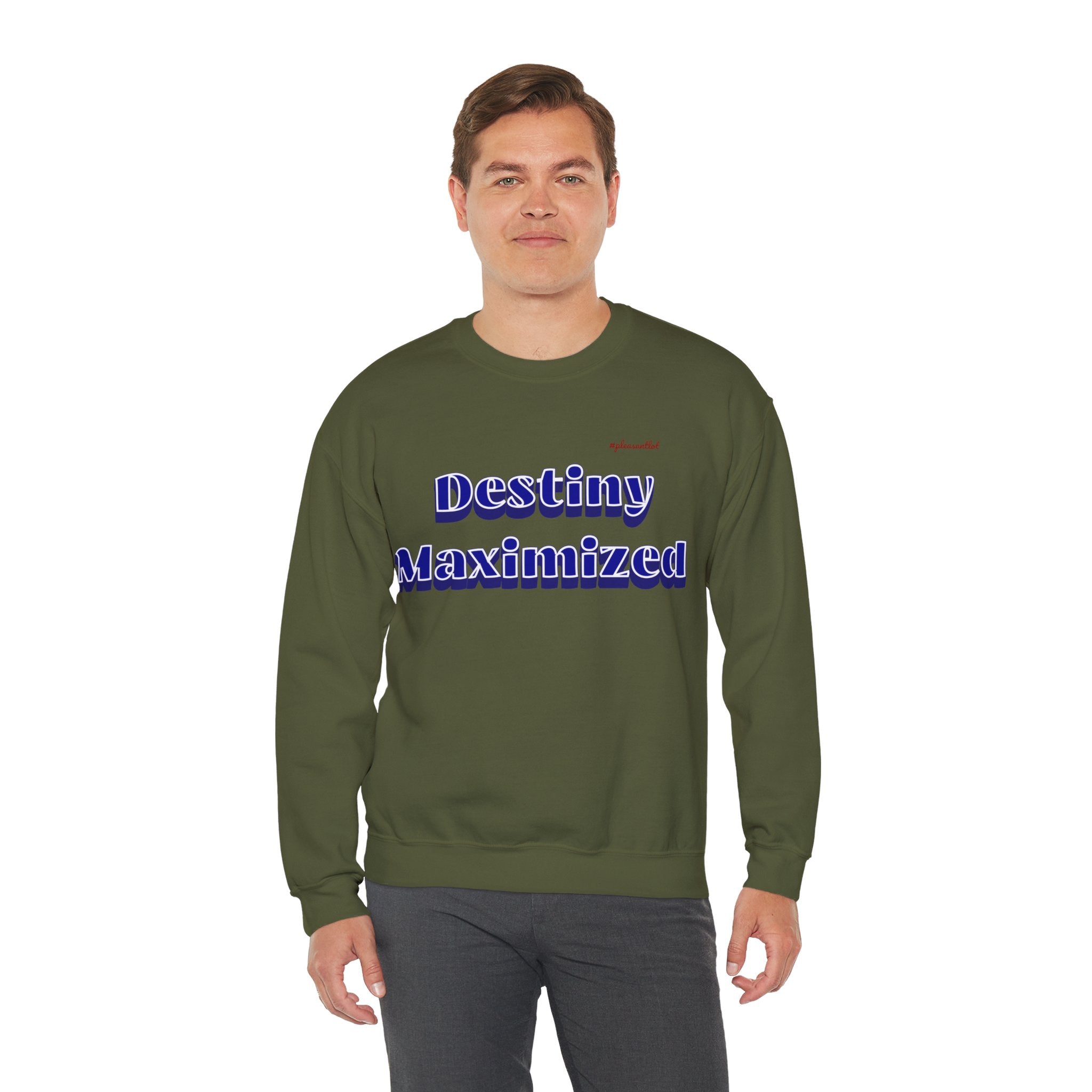 Expressive Design Unisex Heavy Blend™ Crewneck Sweatshirt, Destiny Maximized