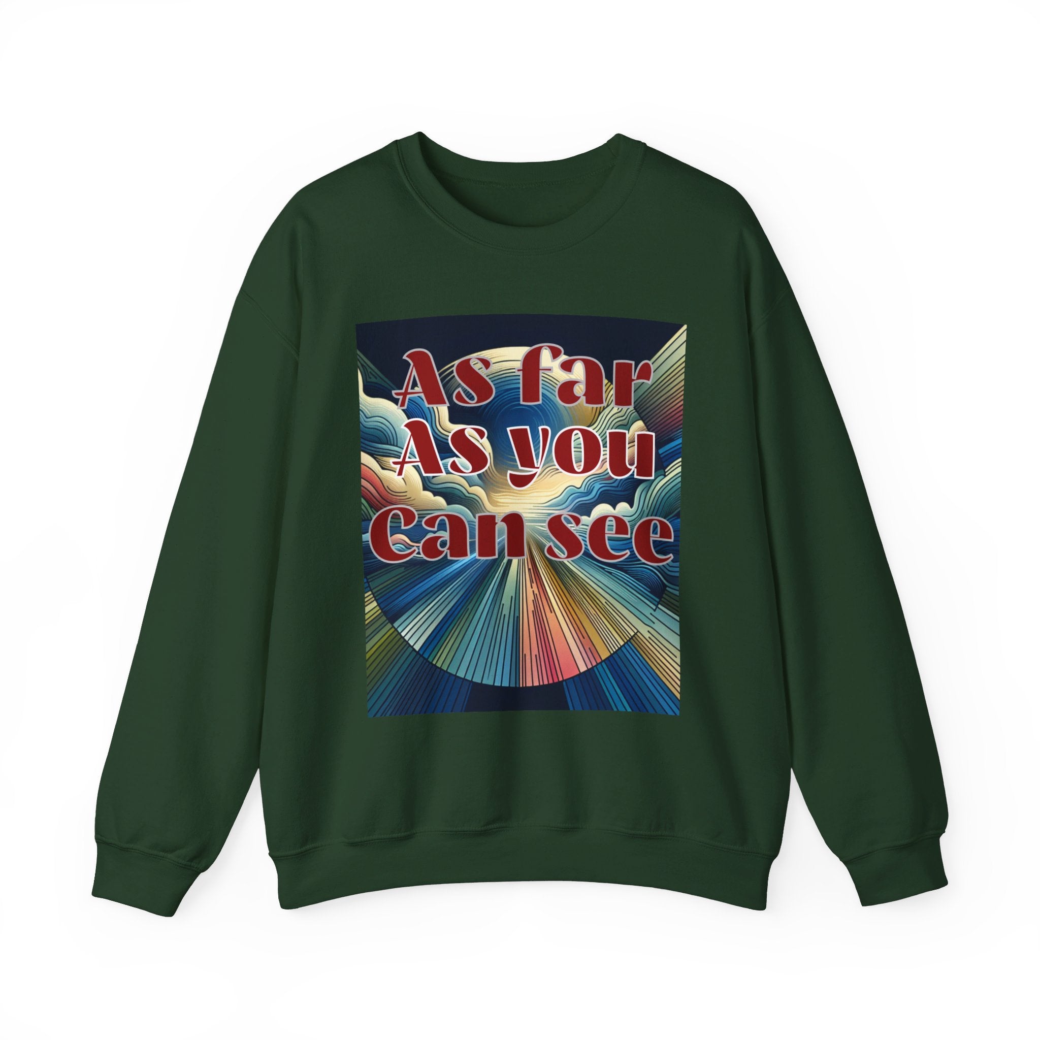 Unisex Heavy Blend™ Crewneck Sweatshirt, As Far As You Can See, Abstract Design