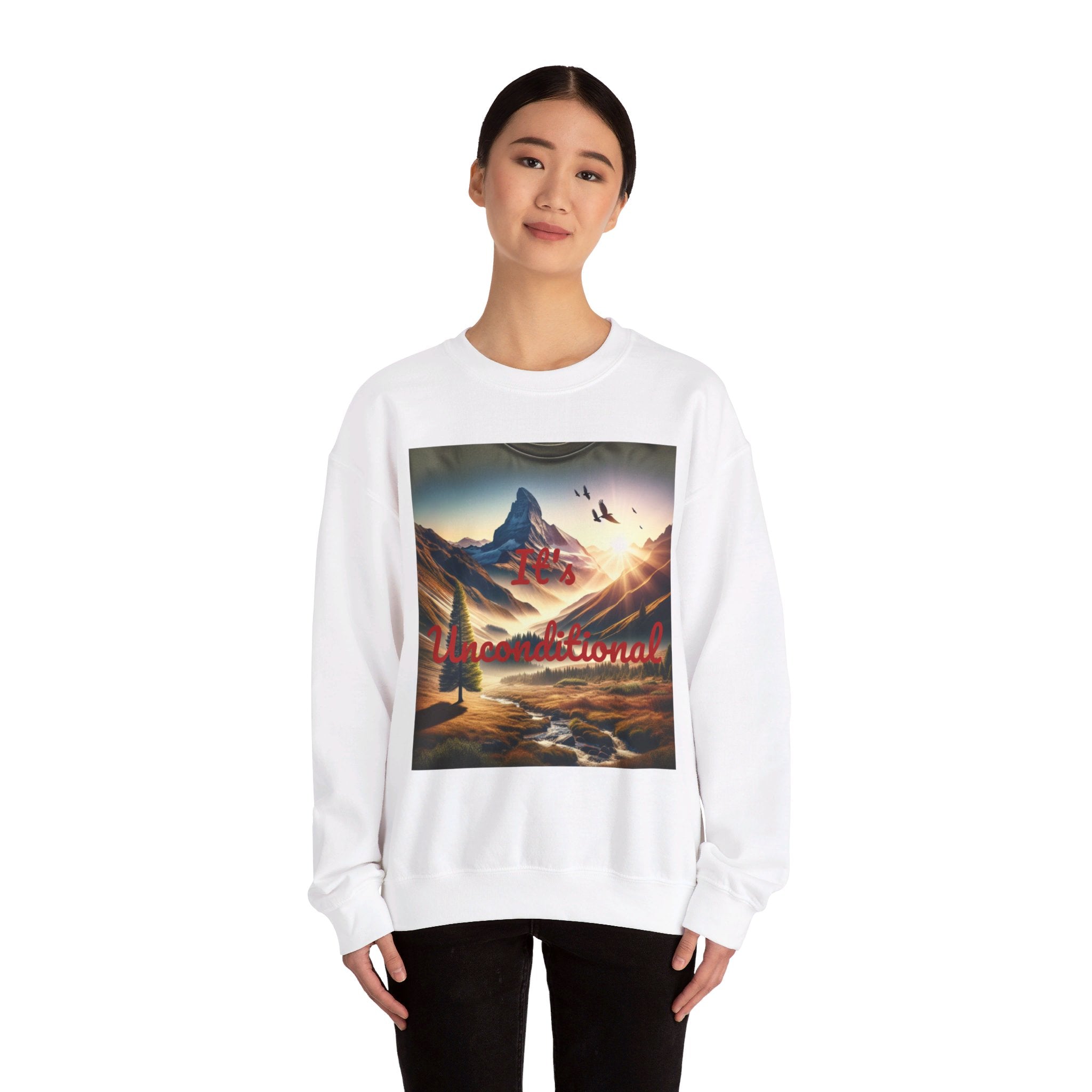 Nature View Design Unisex Heavy Blend™ Crewneck Sweatshirt (It's Unconditional)