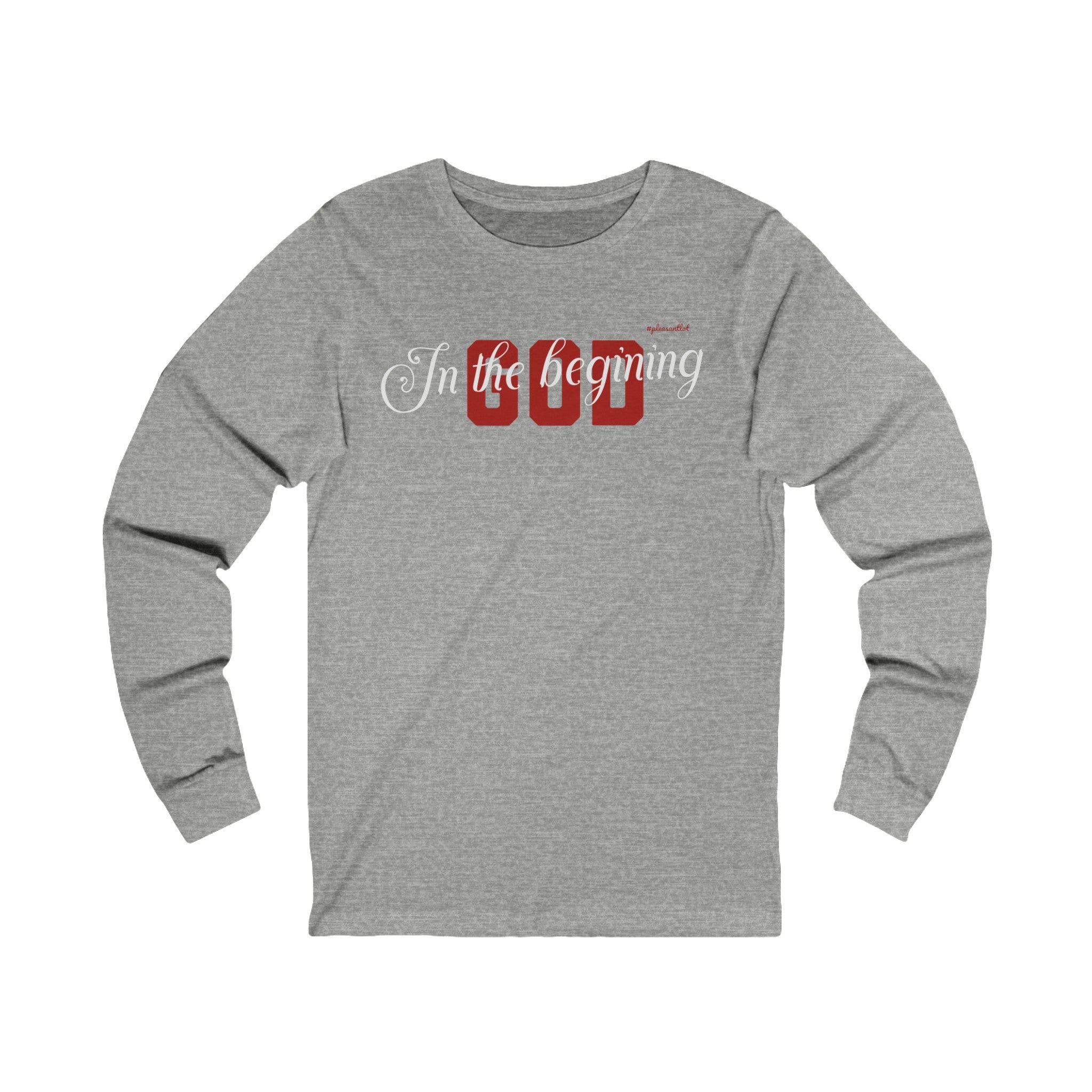 Unisex Jersey Long Sleeve Tee(In The Begining, God), Faithbase Design Tee,