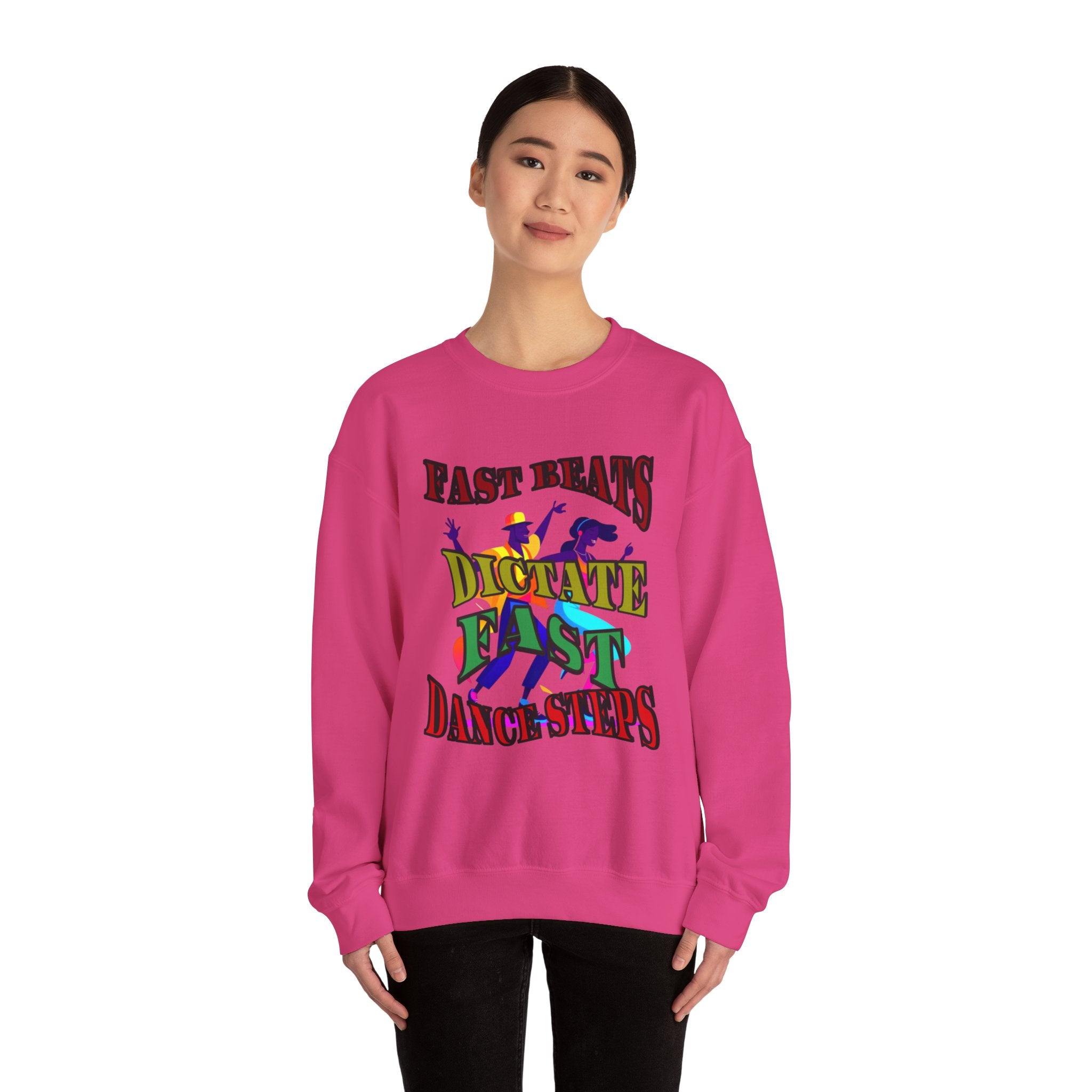 Clean-Cut Syle Unisex Heavy Blend™ Crewneck Sweatshirt (Fast Beats Dictate Fast Dance  Steps)