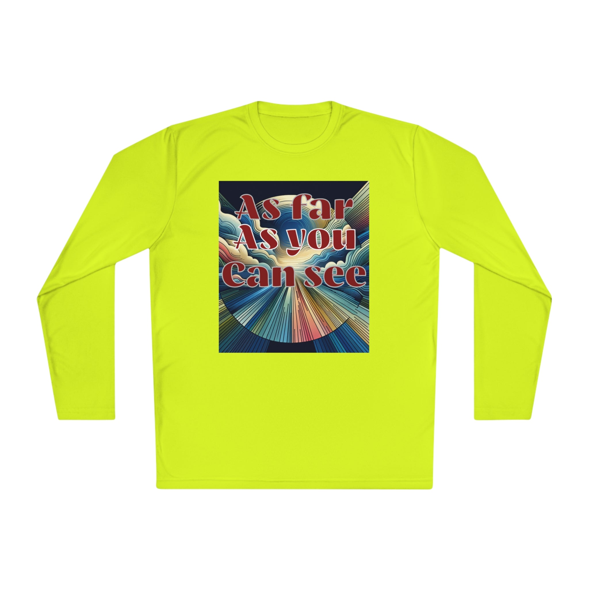 Unisex Lightweight Long Sleeve Tee, As Far As You Can See, Abstract Design