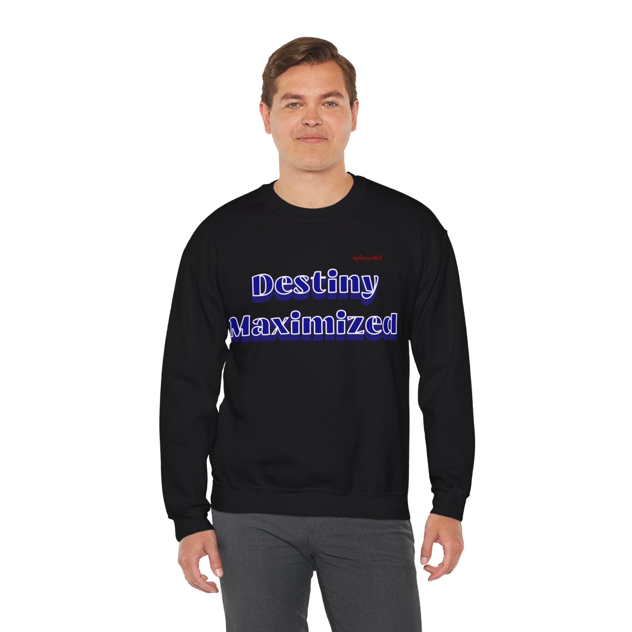 Expressive Design Unisex Heavy Blend™ Crewneck Sweatshirt, Destiny Maximized