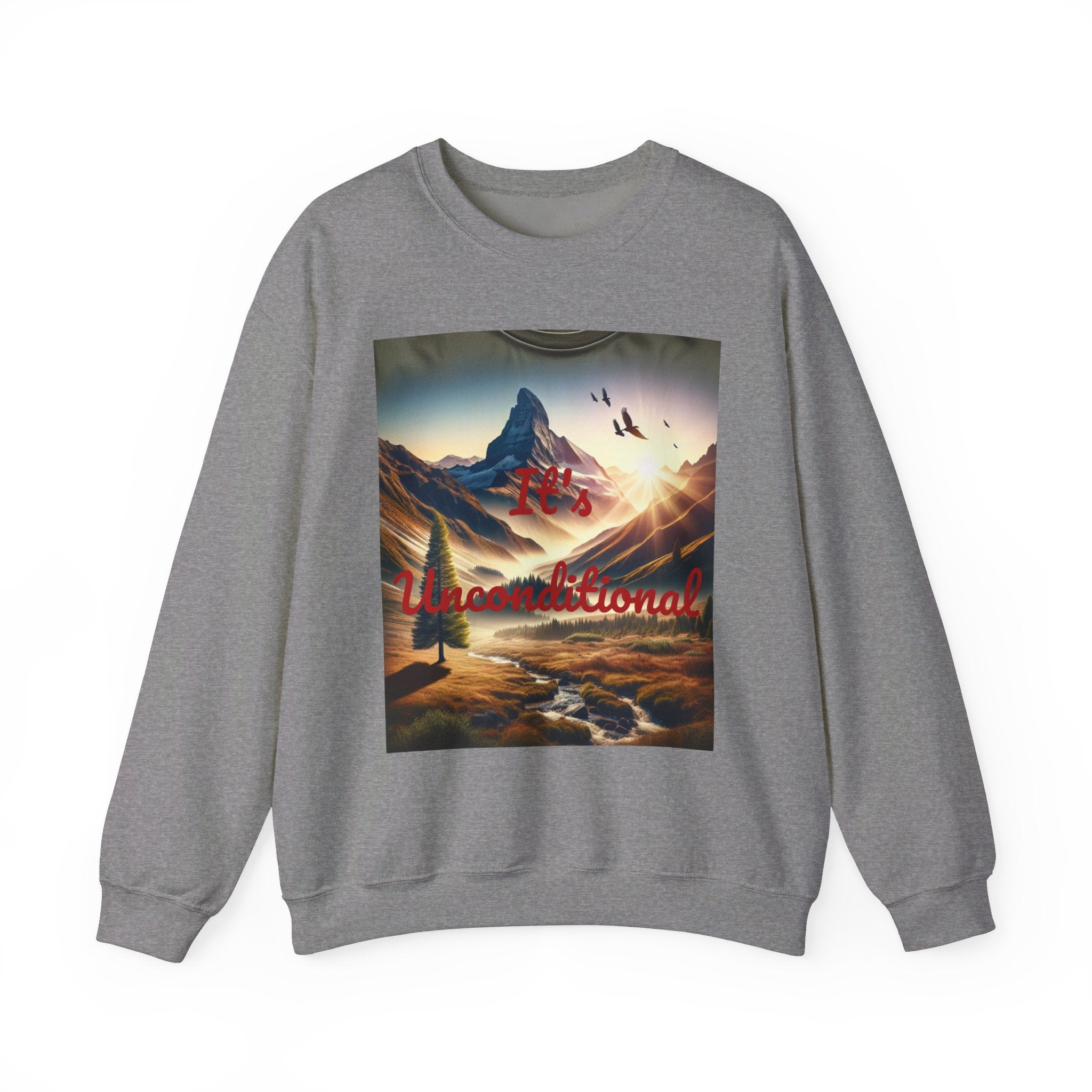 Nature View Design Unisex Heavy Blend™ Crewneck Sweatshirt (It's Unconditional)