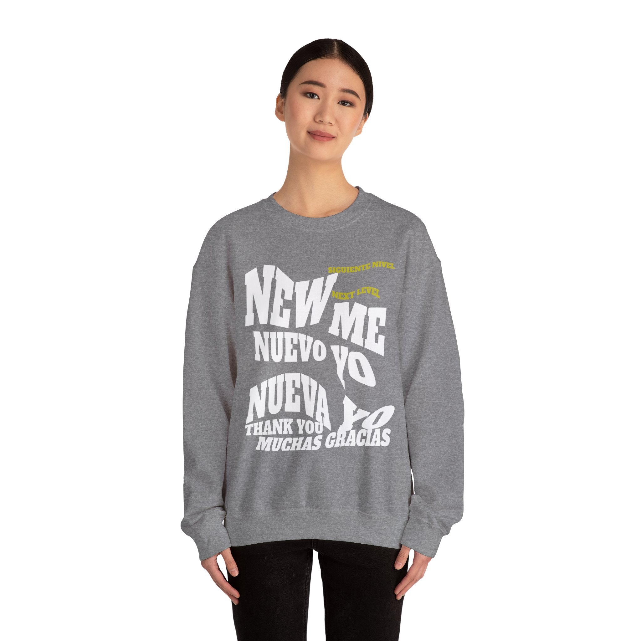 Unisex Heavy Blend™ Crewneck Sweatshirt New Me, Nuevo Yo, Nuevo Ya