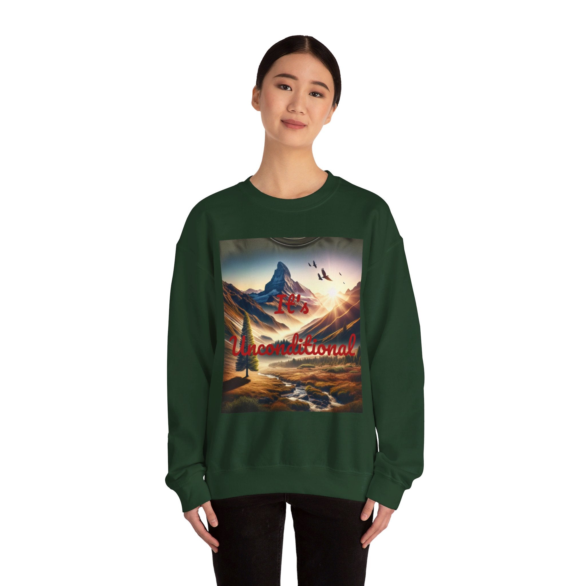 Nature View Design Unisex Heavy Blend™ Crewneck Sweatshirt (It's Unconditional)