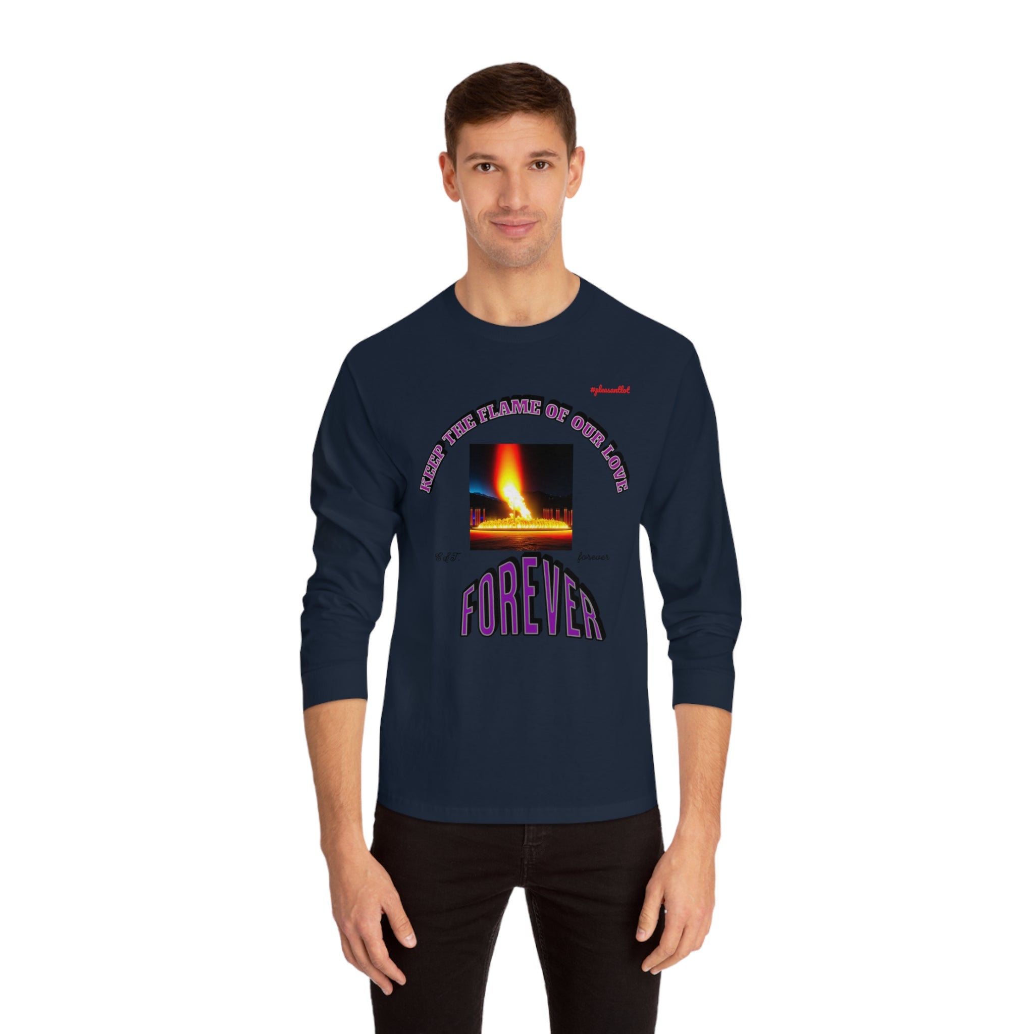 Comfy Goal Unisex Classic Long Sleeve T-Shirt (Keep The Flame Our Love Forever)