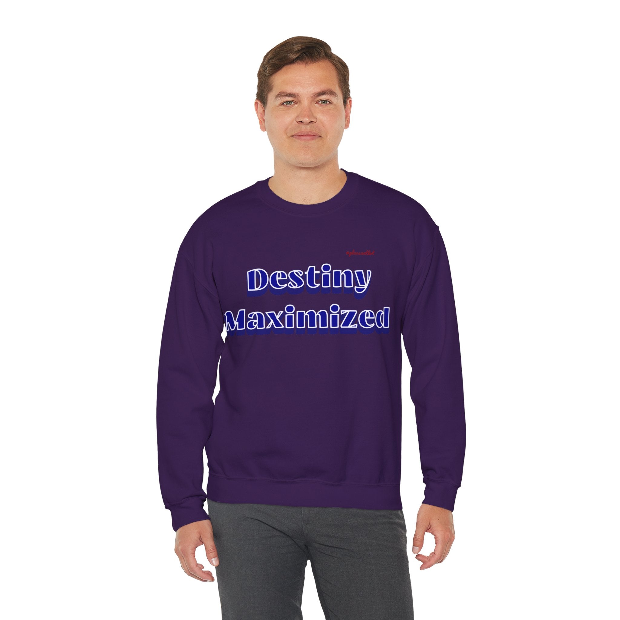 Expressive Design Unisex Heavy Blend™ Crewneck Sweatshirt, Destiny Maximized