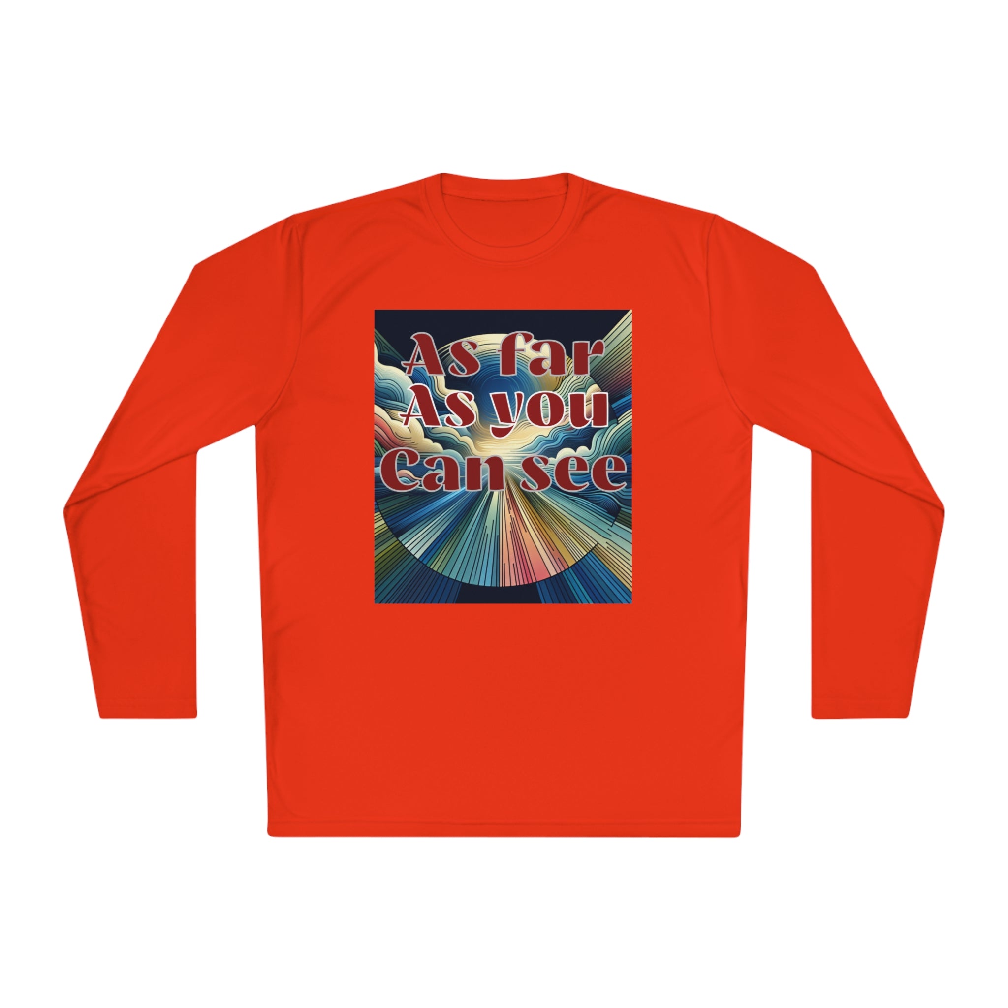 Unisex Lightweight Long Sleeve Tee, As Far As You Can See, Abstract Design