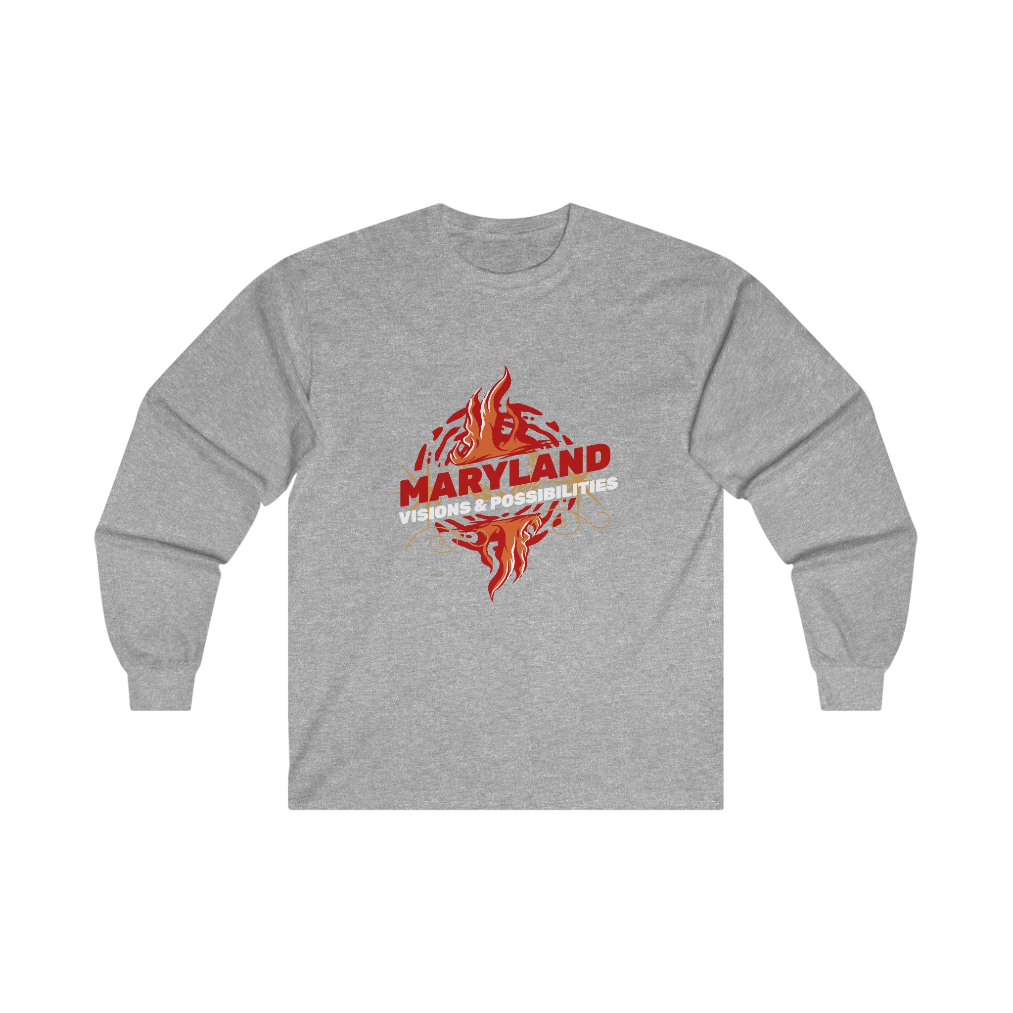 Maryland Unisex Ultra Cotton Long Sleeve Tee, maryland Men and Women Wear, Visions & Possibilities