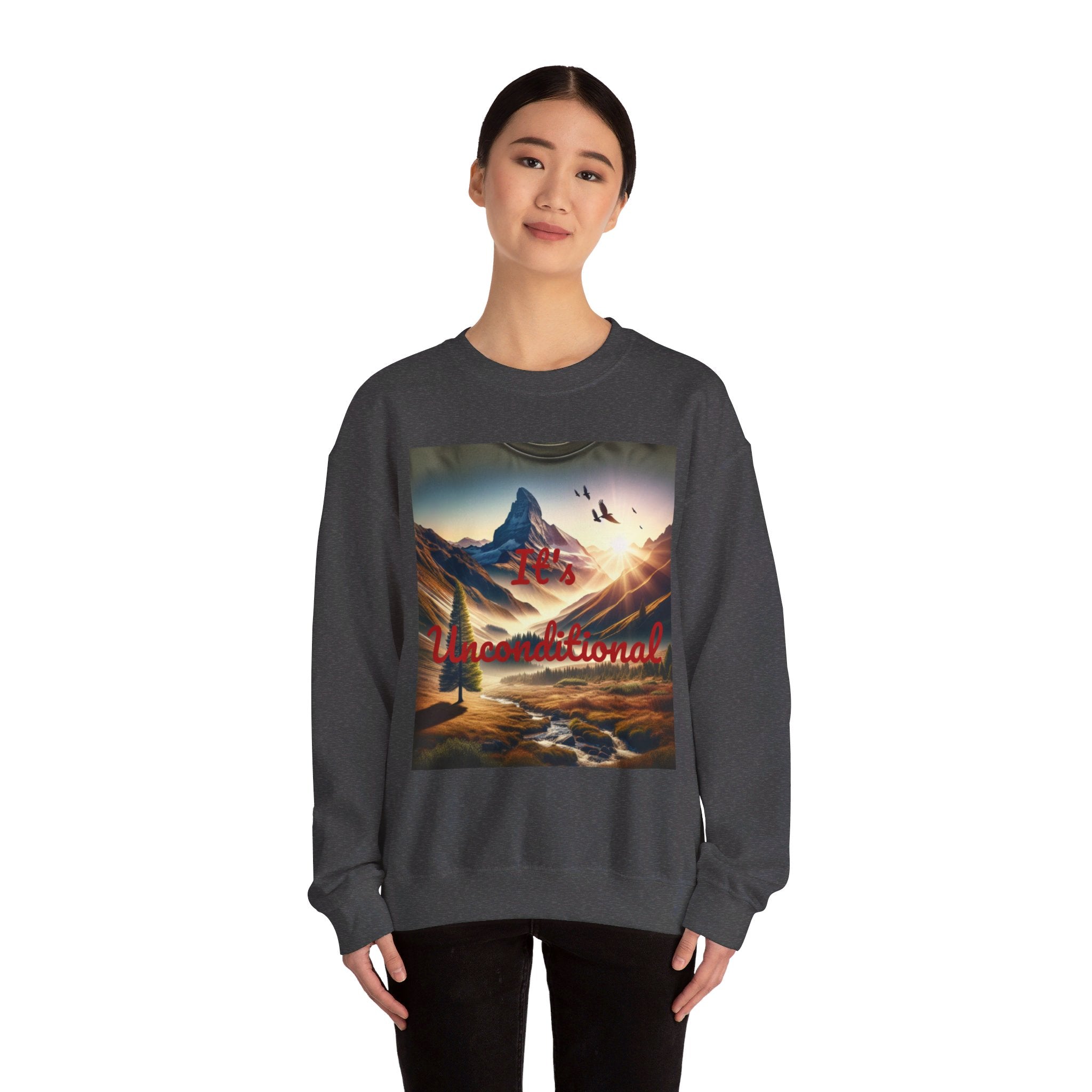 Nature View Design Unisex Heavy Blend™ Crewneck Sweatshirt (It's Unconditional)