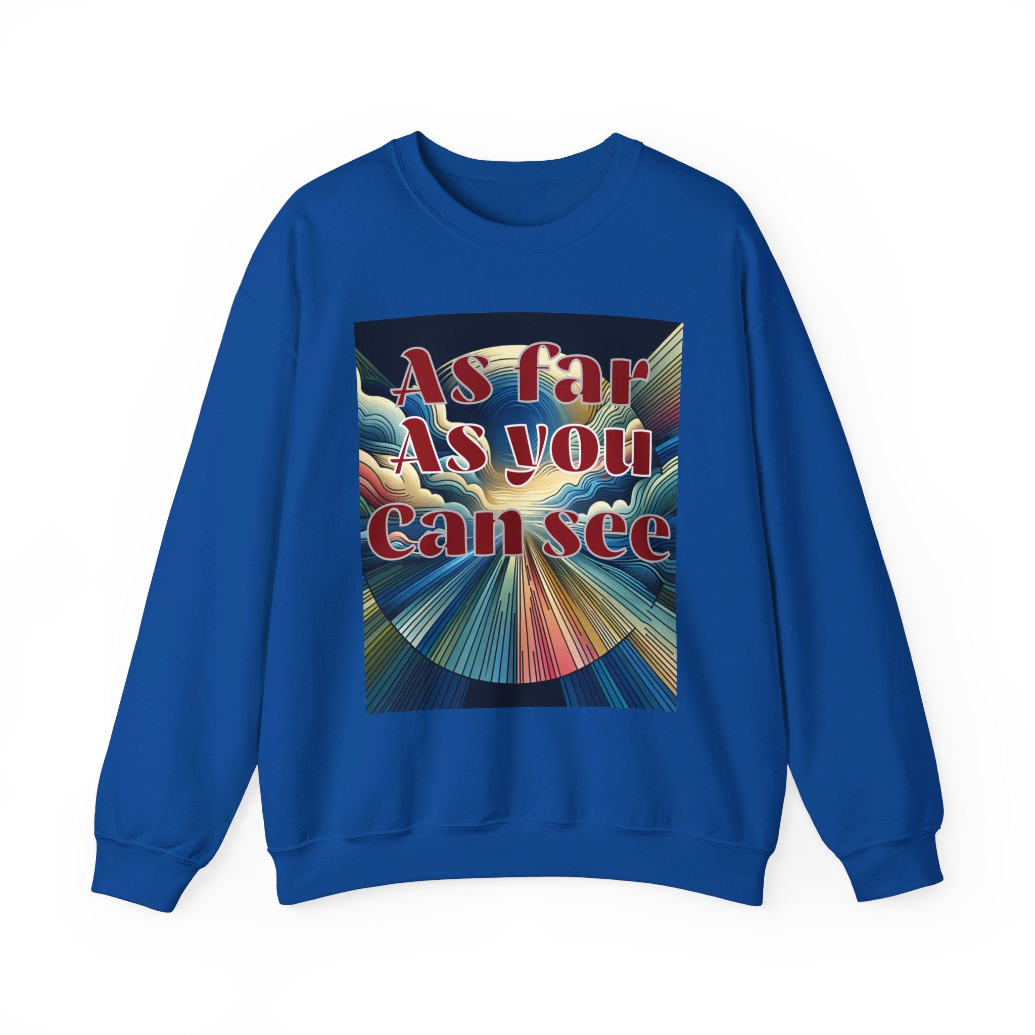 Unisex Heavy Blend™ Crewneck Sweatshirt, As Far As You Can See, Abstract Design