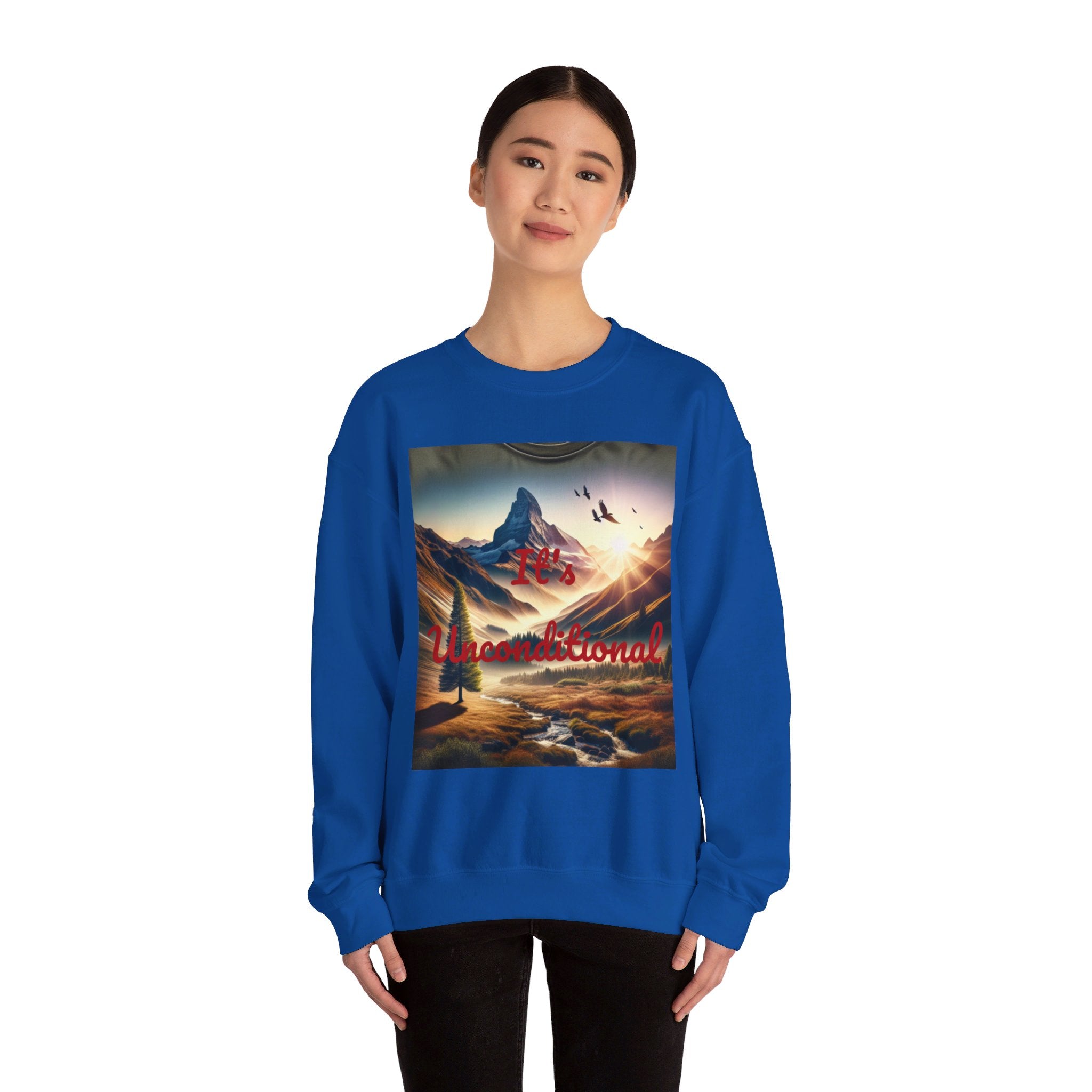 Nature View Design Unisex Heavy Blend™ Crewneck Sweatshirt (It's Unconditional)