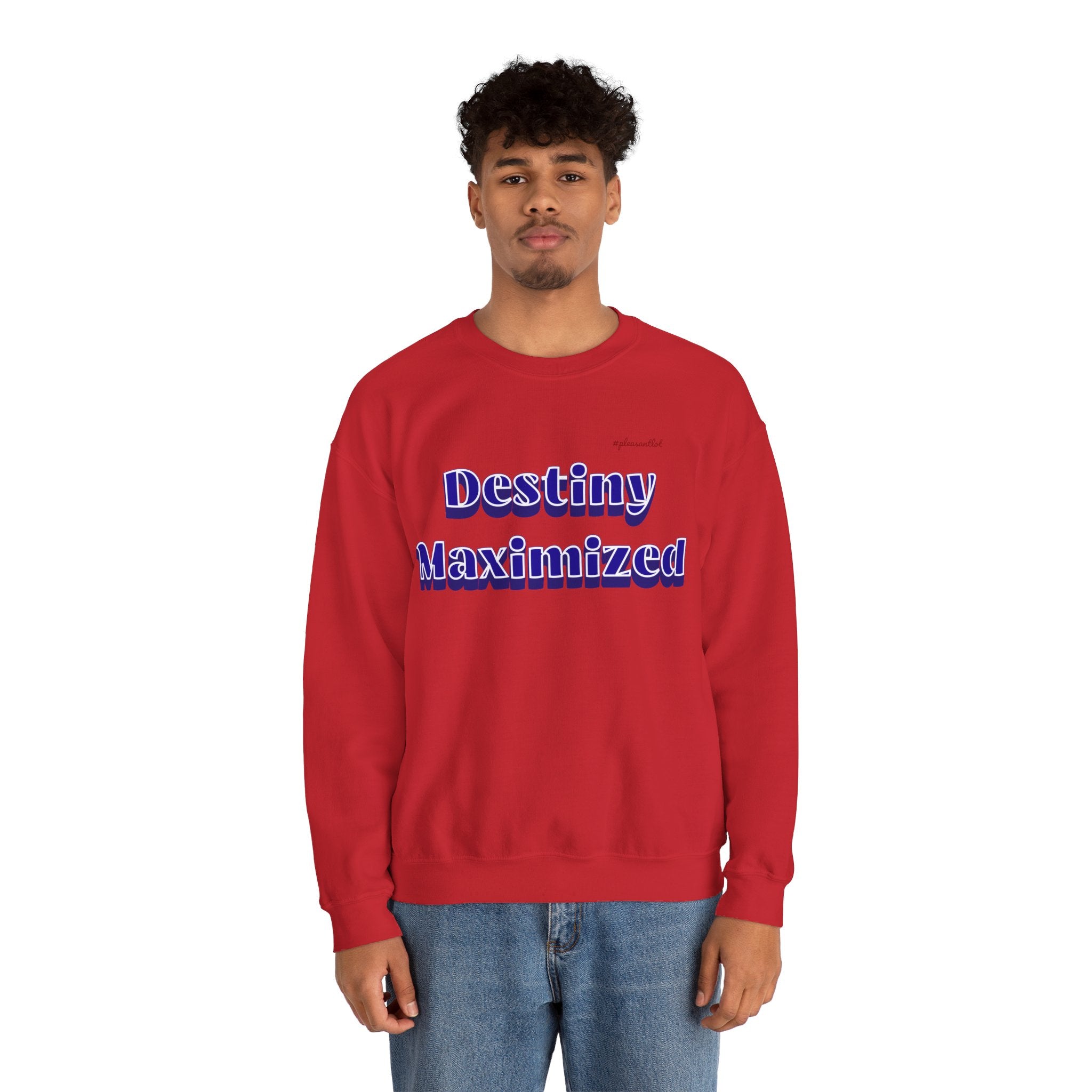 Expressive Design Unisex Heavy Blend™ Crewneck Sweatshirt, Destiny Maximized