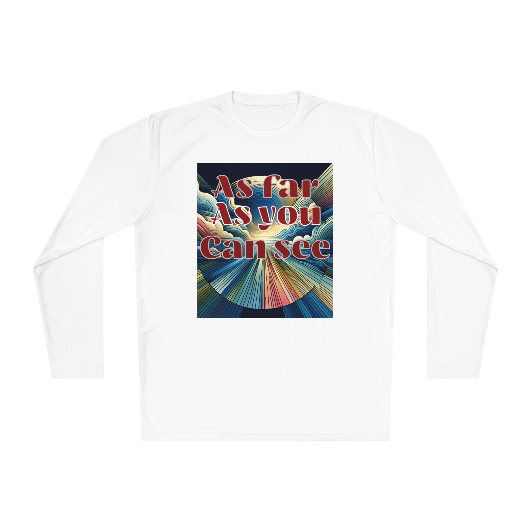 Unisex Lightweight Long Sleeve Tee, As Far As You Can See, Abstract Design