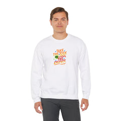 Heavy Blend Crewneck Sweatshirt - Cozy Comfort for All times, Take The Risk Or Loose The Chance