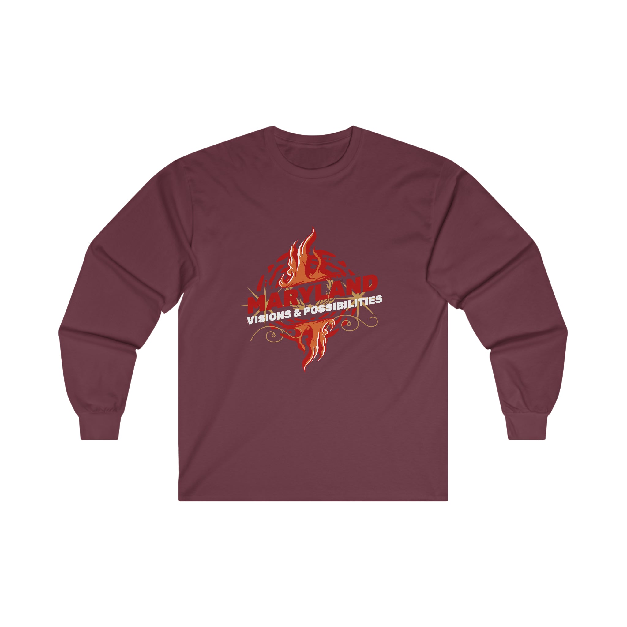 Maryland Unisex Ultra Cotton Long Sleeve Tee, maryland Men and Women Wear, Visions & Possibilities