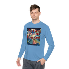 Unisex Lightweight Long Sleeve Tee, As Far As You Can See, Abstract Design