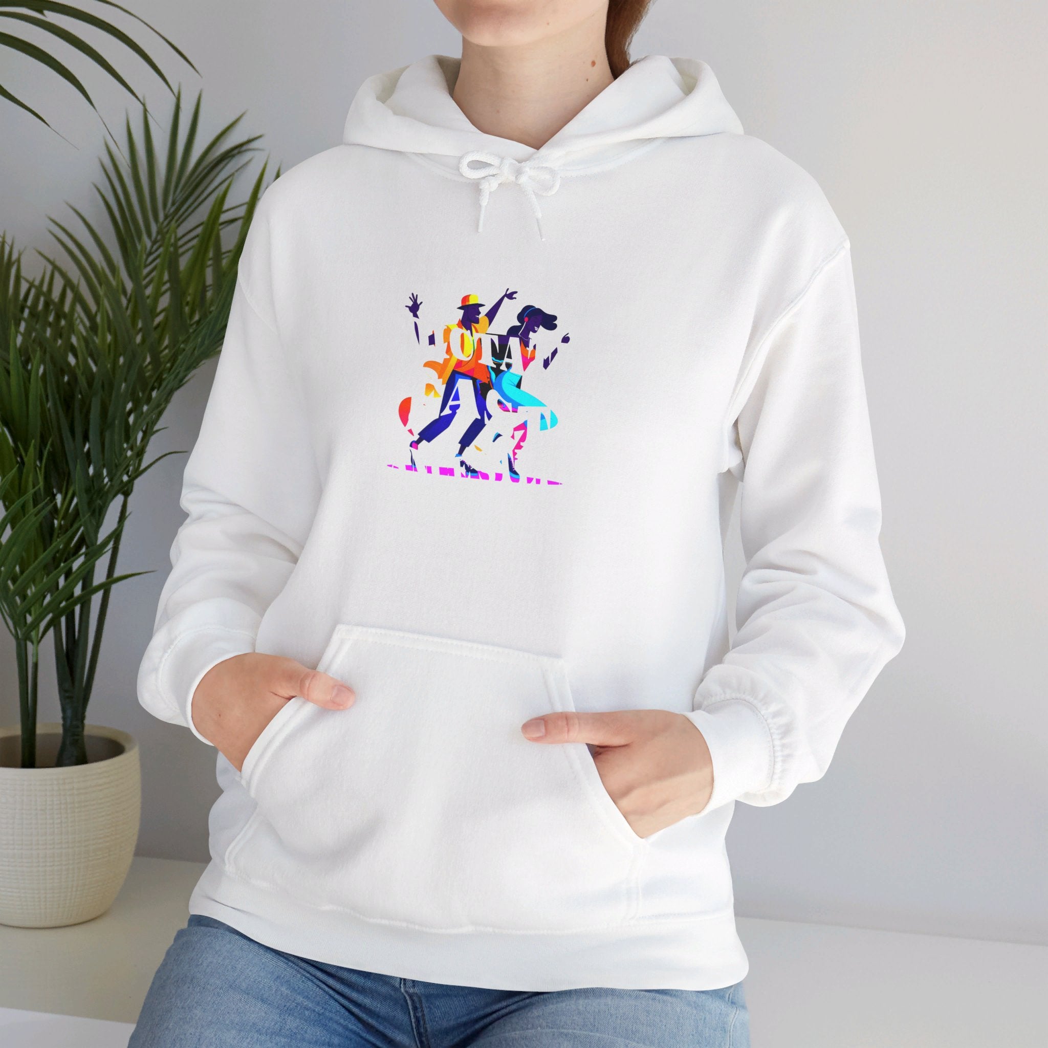 Unisex Heavy Blend™ Hooded Sweatshirt, Fast Beats Dictates Fast Dance Steps (white Fonts)