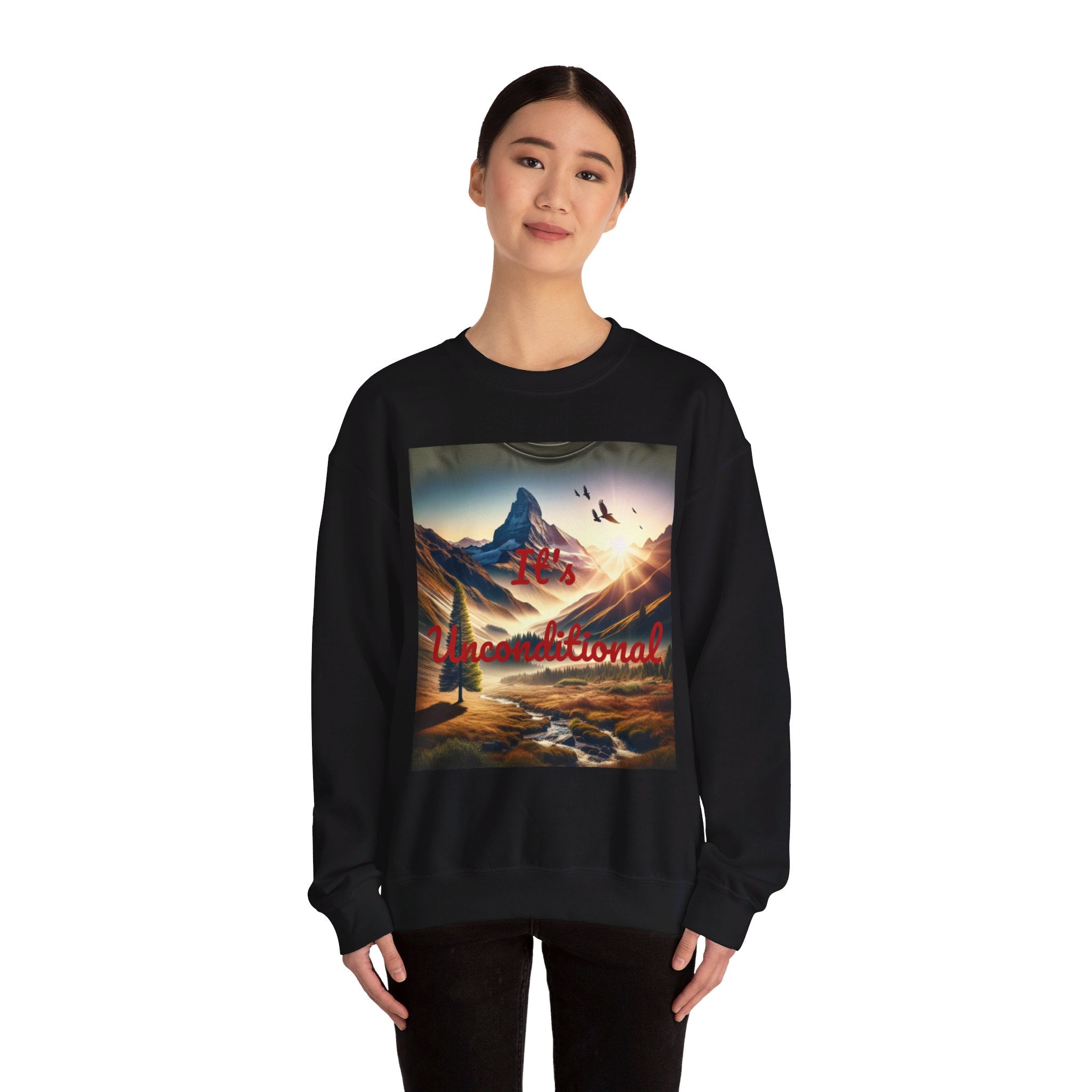 Nature View Design Unisex Heavy Blend™ Crewneck Sweatshirt (It's Unconditional)