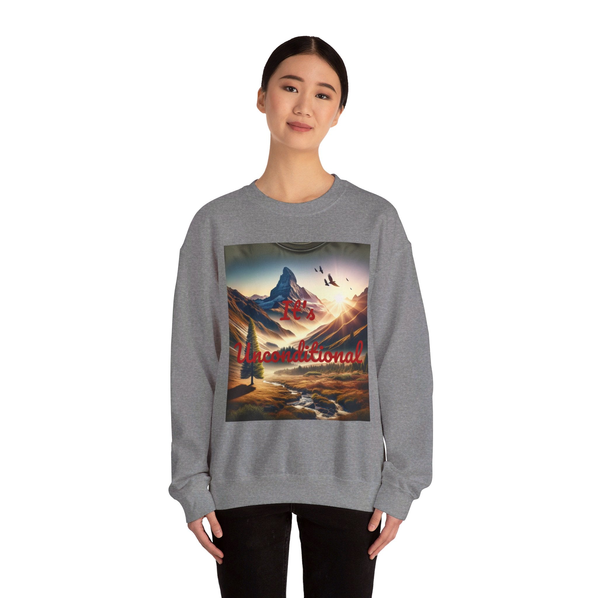 Nature View Design Unisex Heavy Blend™ Crewneck Sweatshirt (It's Unconditional)