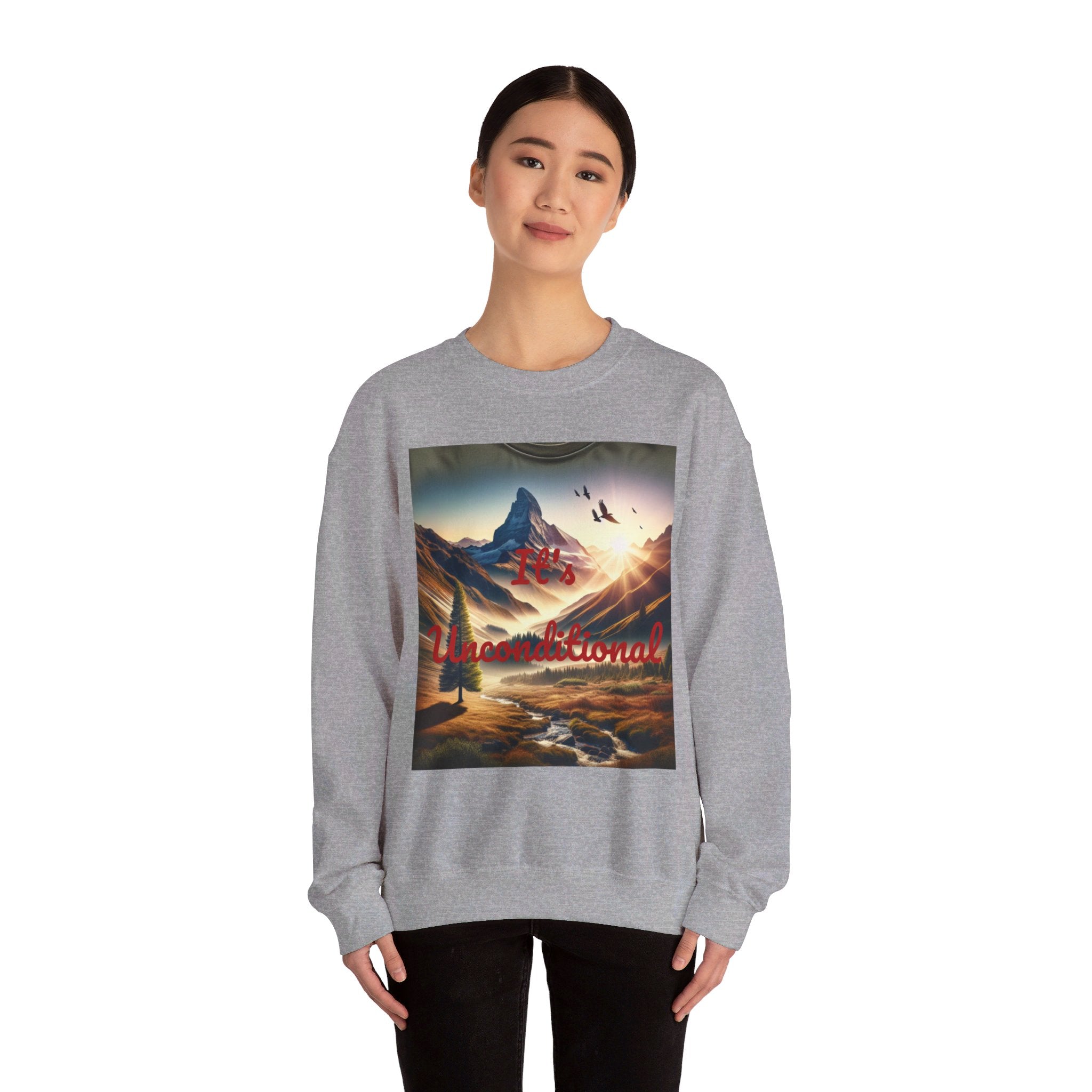 Nature View Design Unisex Heavy Blend™ Crewneck Sweatshirt (It's Unconditional)