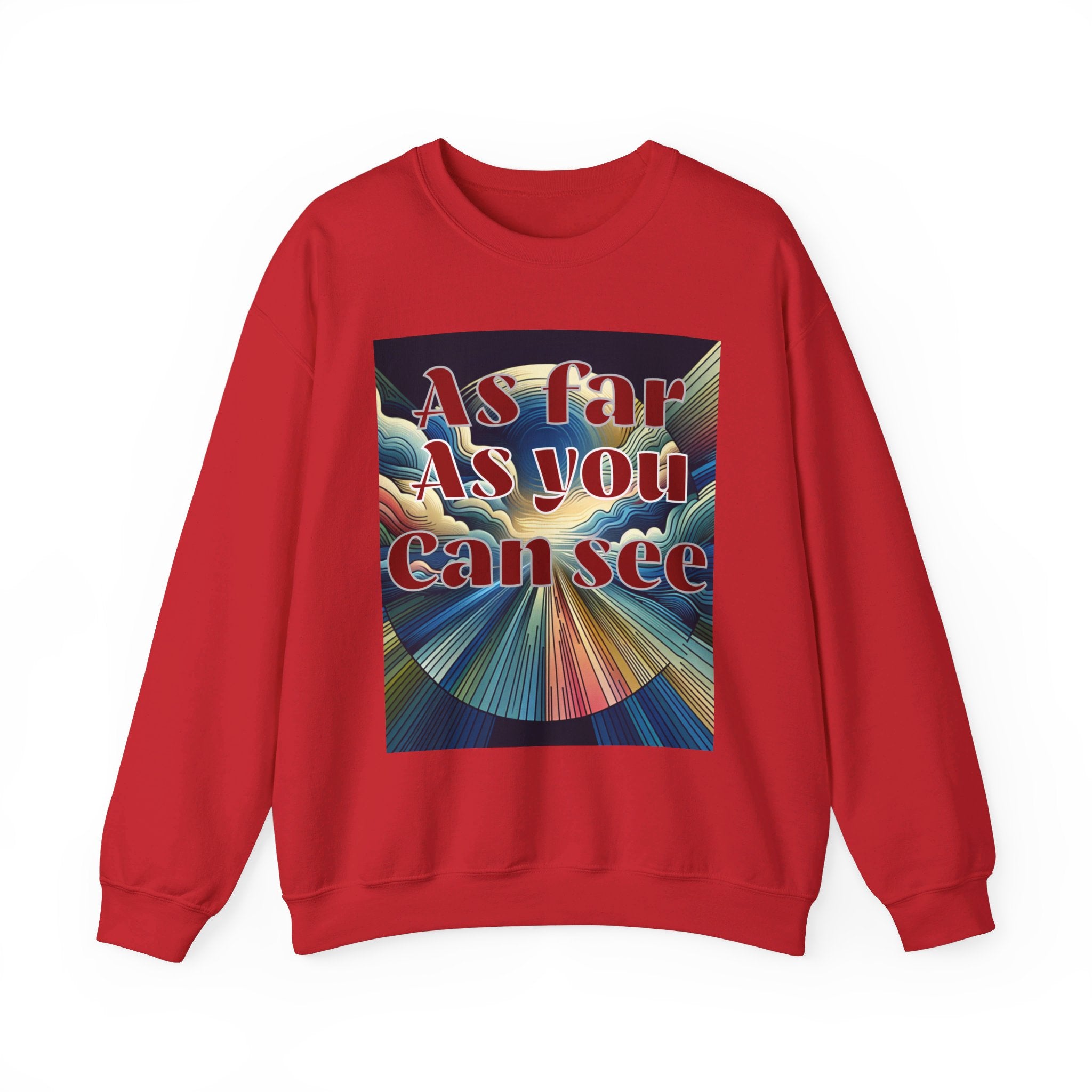 Unisex Heavy Blend™ Crewneck Sweatshirt, As Far As You Can See, Abstract Design