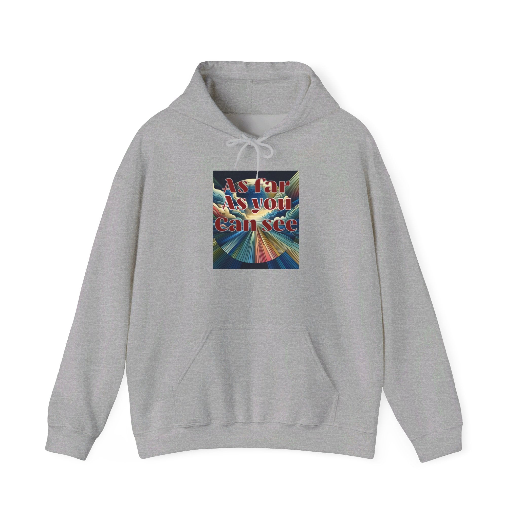 Unisex Heavy Blend™ Hooded Sweatshirt, As Far As You Can See Abstract Design