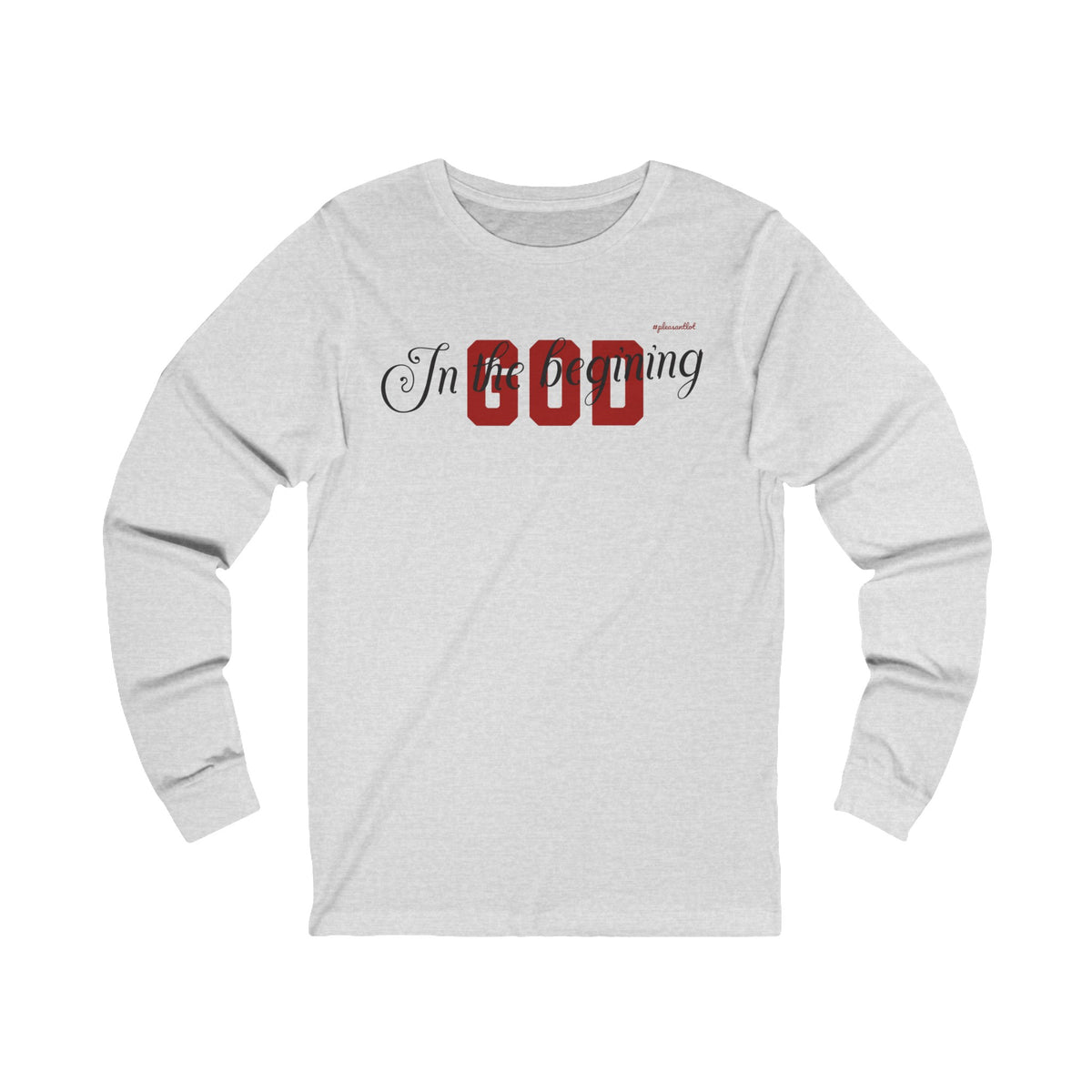 Unisex Jersey Long Sleeve Tee(In The Begining, God), Faithbase Design Tee,