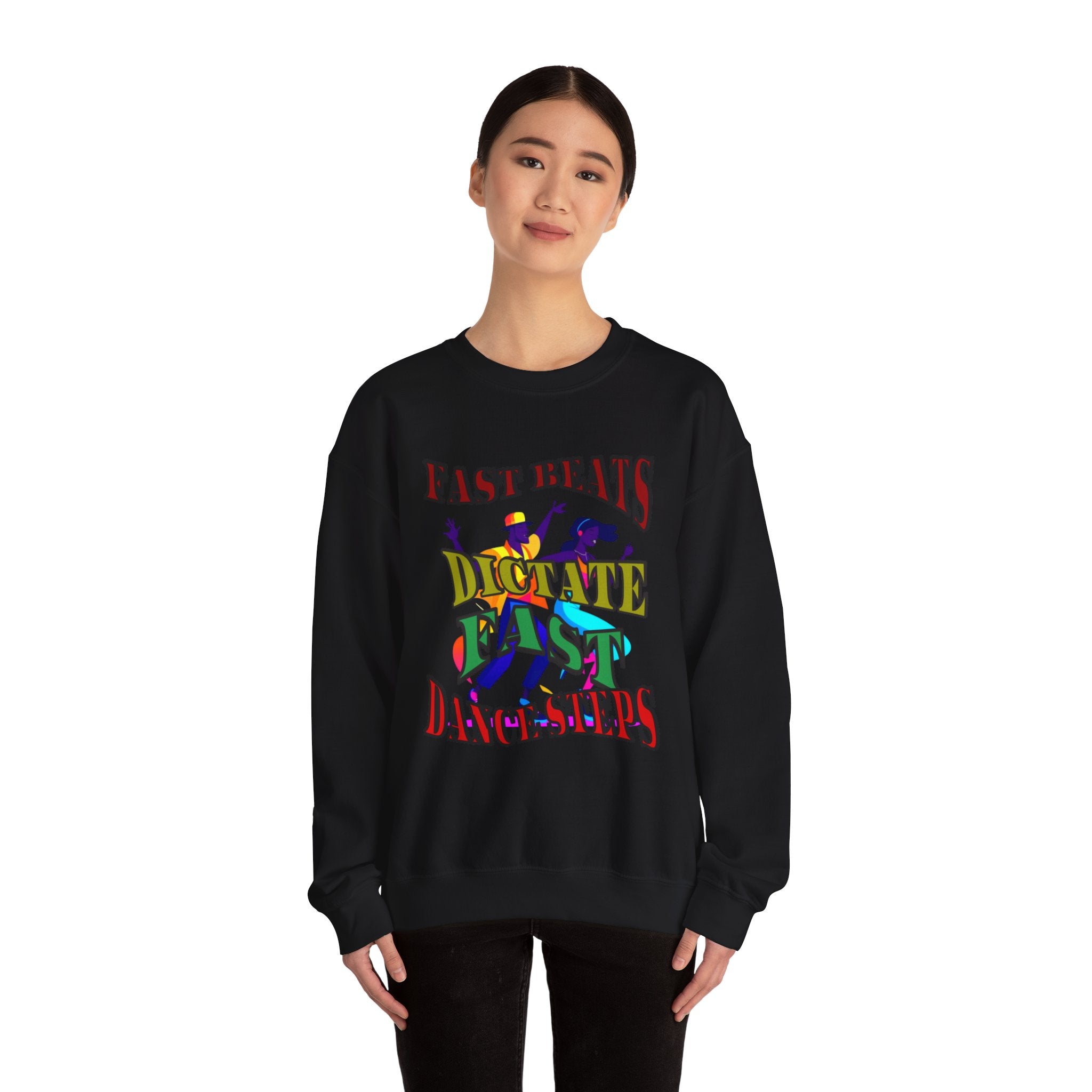 Clean-Cut Syle Unisex Heavy Blend™ Crewneck Sweatshirt (Fast Beats Dictate Fast Dance  Steps)