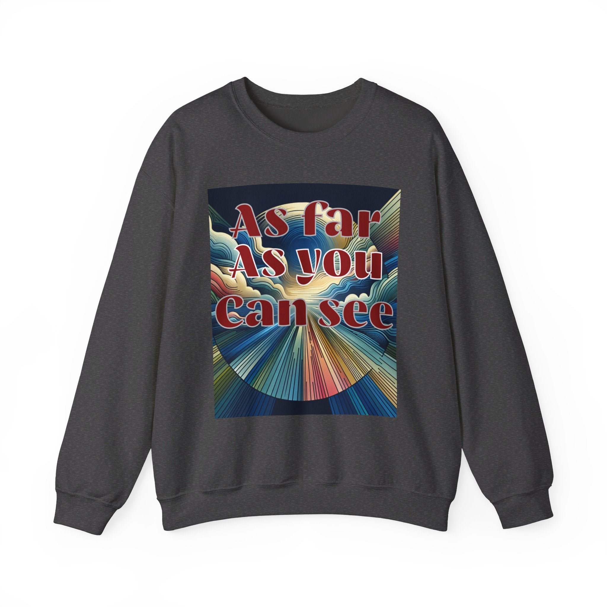 Unisex Heavy Blend™ Crewneck Sweatshirt, As Far As You Can See, Abstract Design