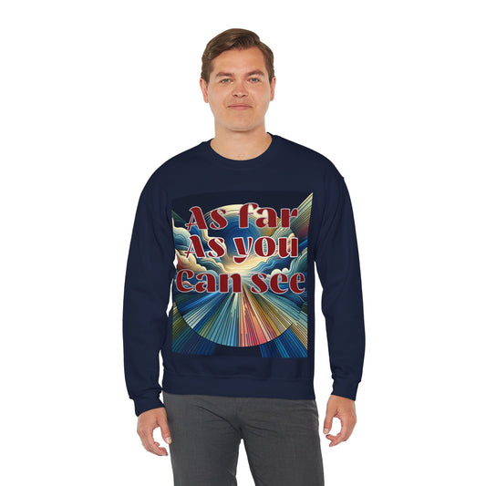 Unisex Heavy Blend™ Crewneck Sweatshirt, As Far As You Can See, Abstract Design