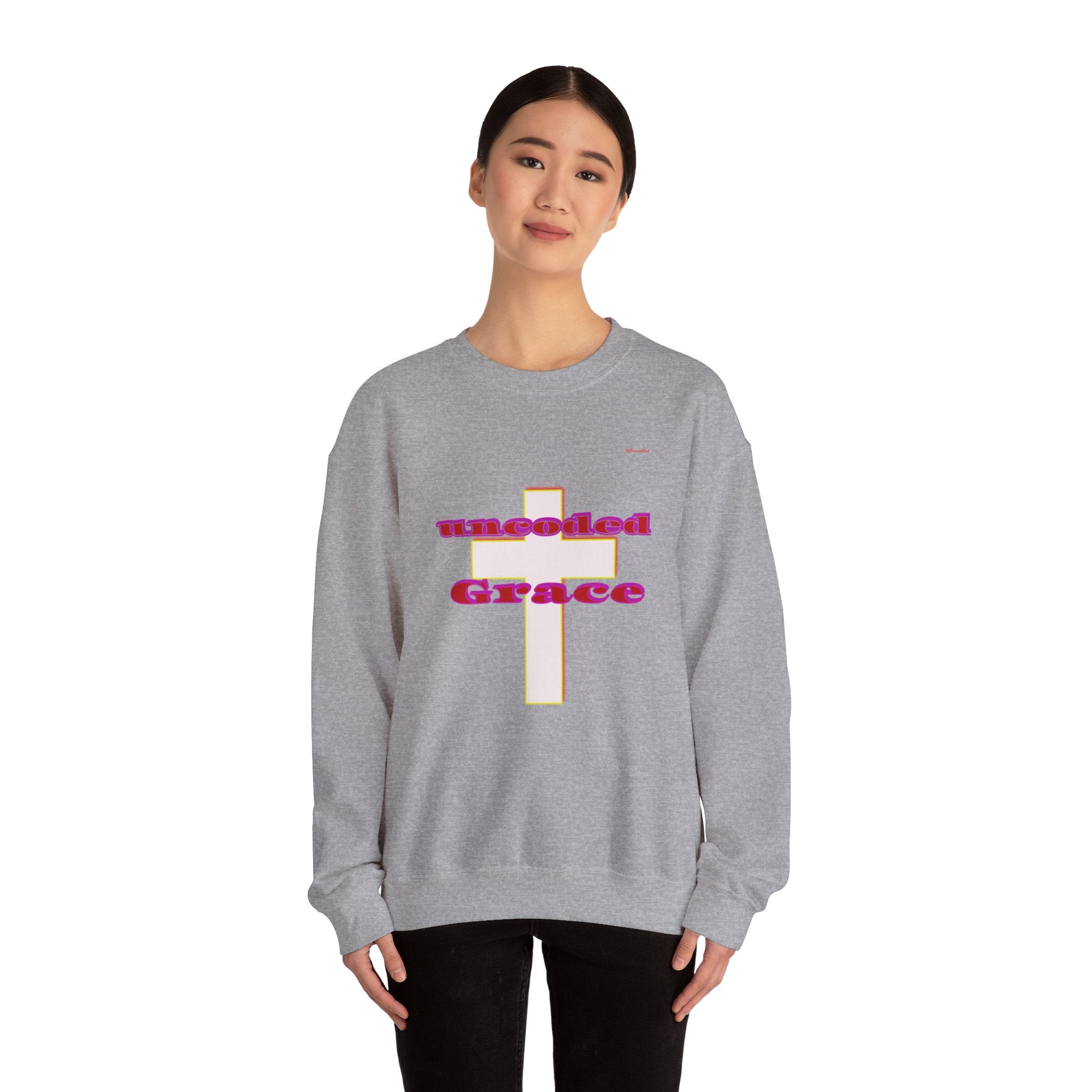 Uncoded Grace Unisex Heavy Blend™ Crewneck Sweatshirt, Men and Women's Wear