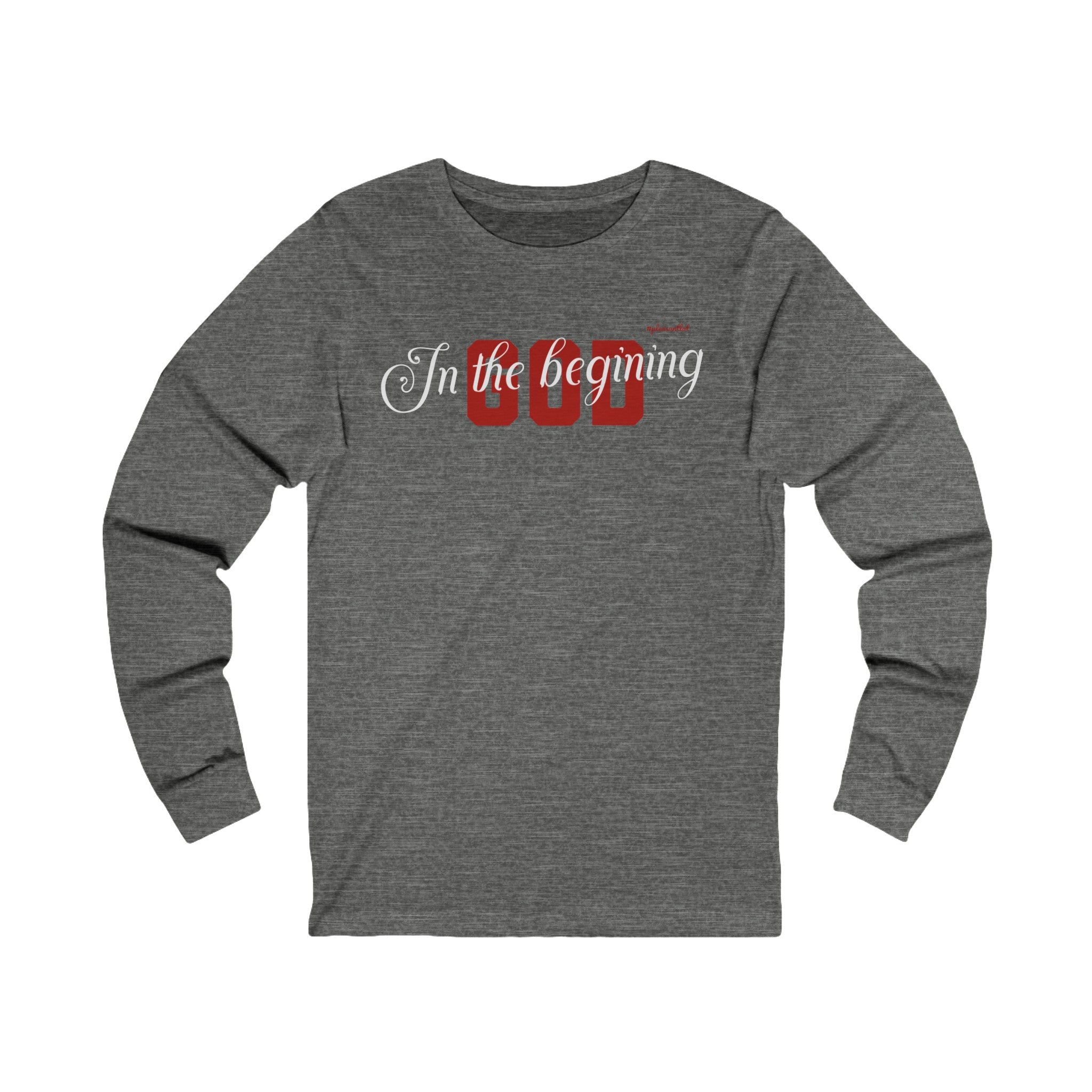 Unisex Jersey Long Sleeve Tee(In The Begining, God), Faithbase Design Tee,