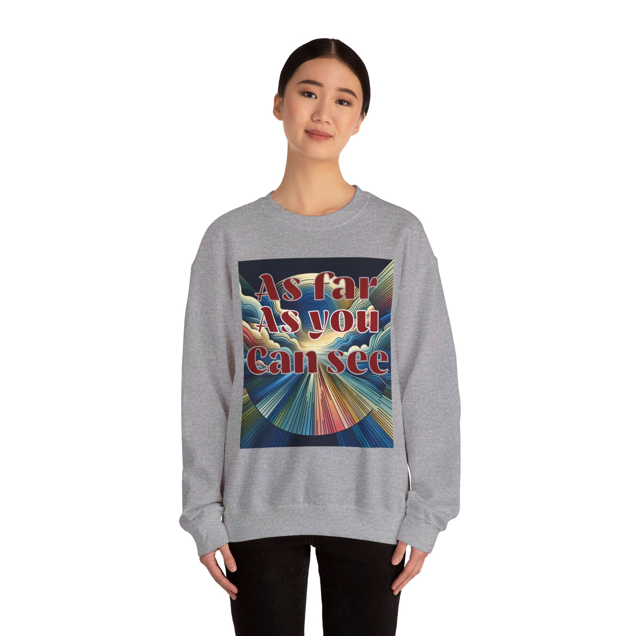 Unisex Heavy Blend™ Crewneck Sweatshirt, As Far As You Can See, Abstract Design