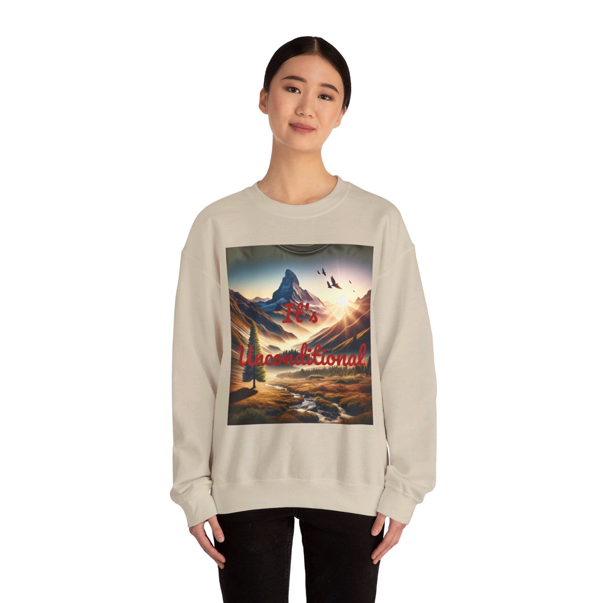 Nature View Design Unisex Heavy Blend™ Crewneck Sweatshirt (It's Unconditional)