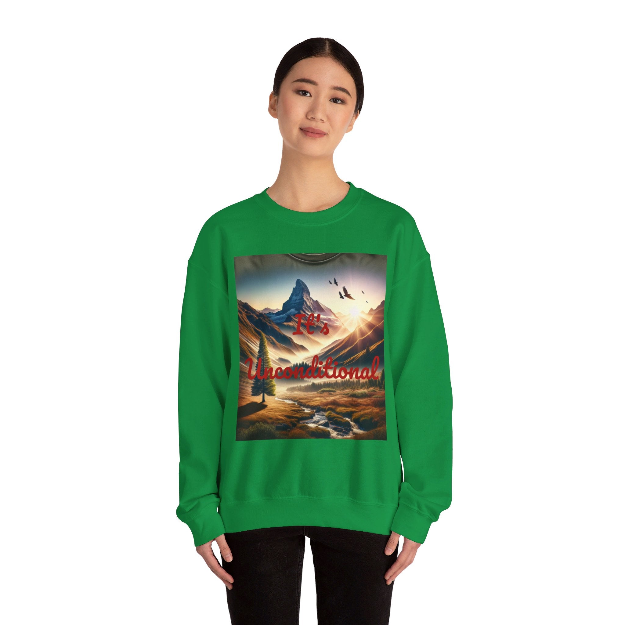 Nature View Design Unisex Heavy Blend™ Crewneck Sweatshirt (It's Unconditional)