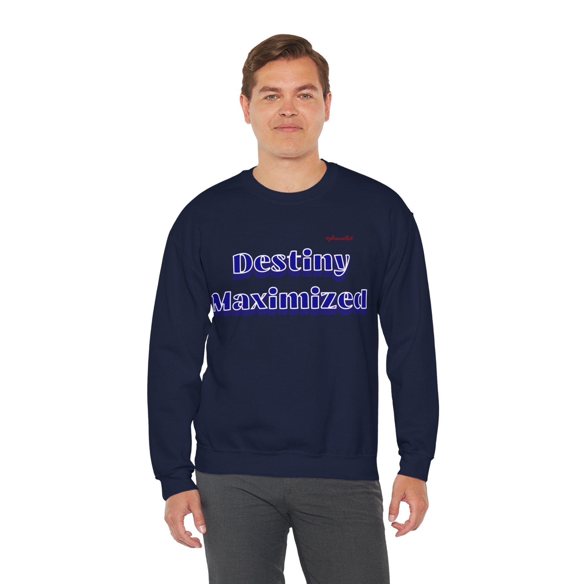 Expressive Design Unisex Heavy Blend™ Crewneck Sweatshirt, Destiny Maximized